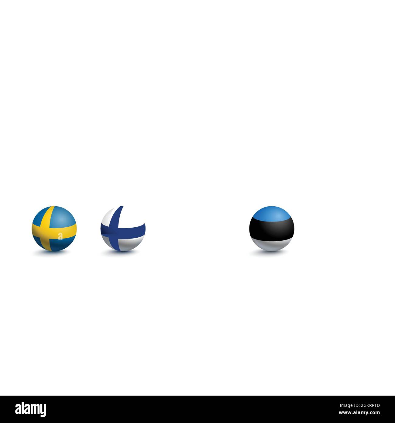 Bandiere a forma di palla dell'Unione europea insieme al Regno Unito. Illustrazione vettoriale Illustrazione Vettoriale