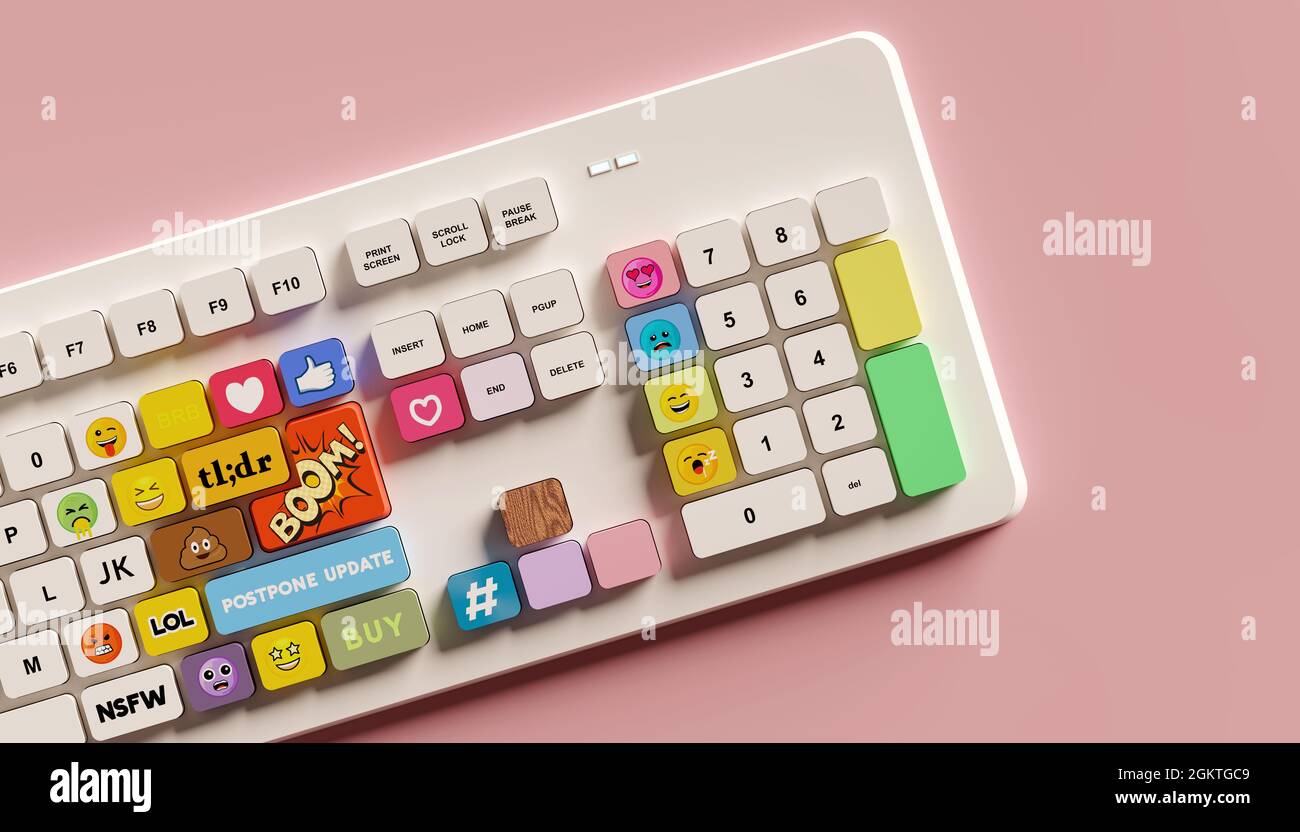 Emoji keyboard immagini e fotografie stock ad alta risoluzione - Alamy