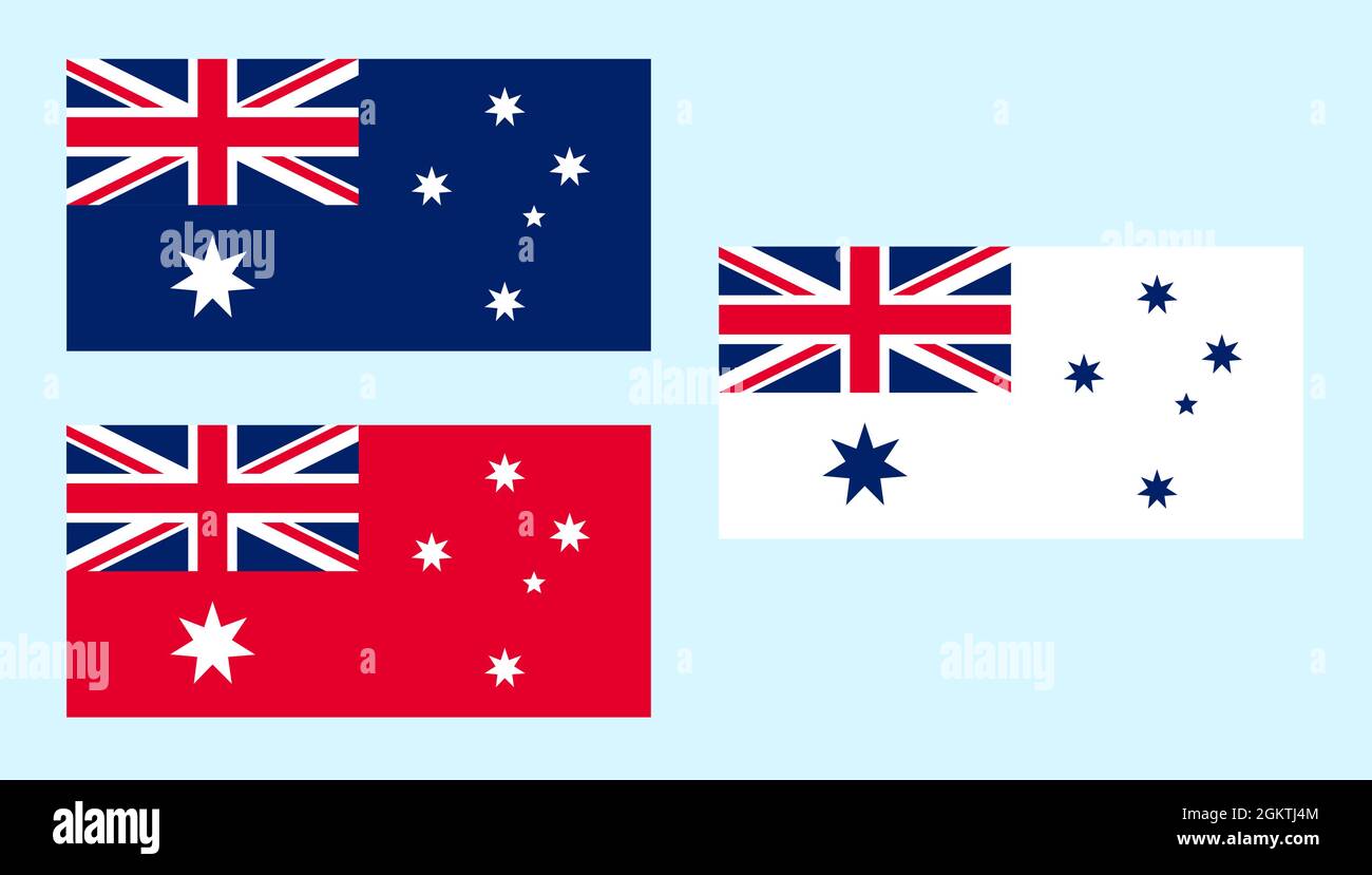 Bandiera dell'Australia, bandiera australiana Illustrazione Vettoriale