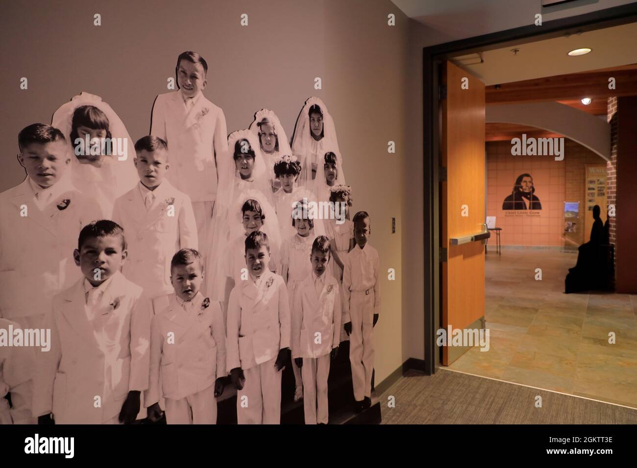 Mostra della St. Joseph's Indian School in aka Lakota Museum & Cultural Center.Chamberlain.South Dakota.USA Foto Stock