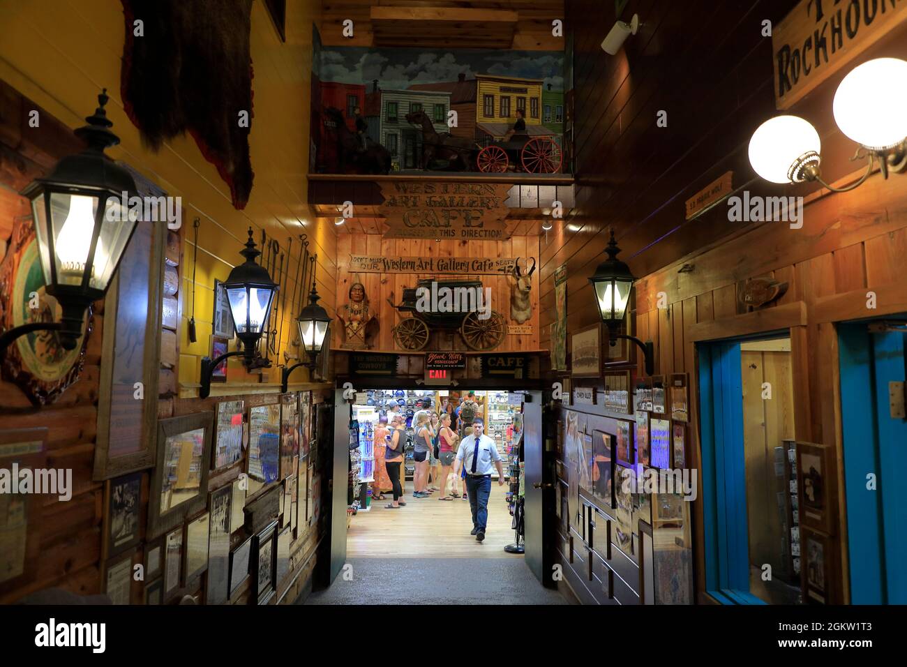 Interno di Wall Drug Store.Wall.South Dakota.USA Foto Stock