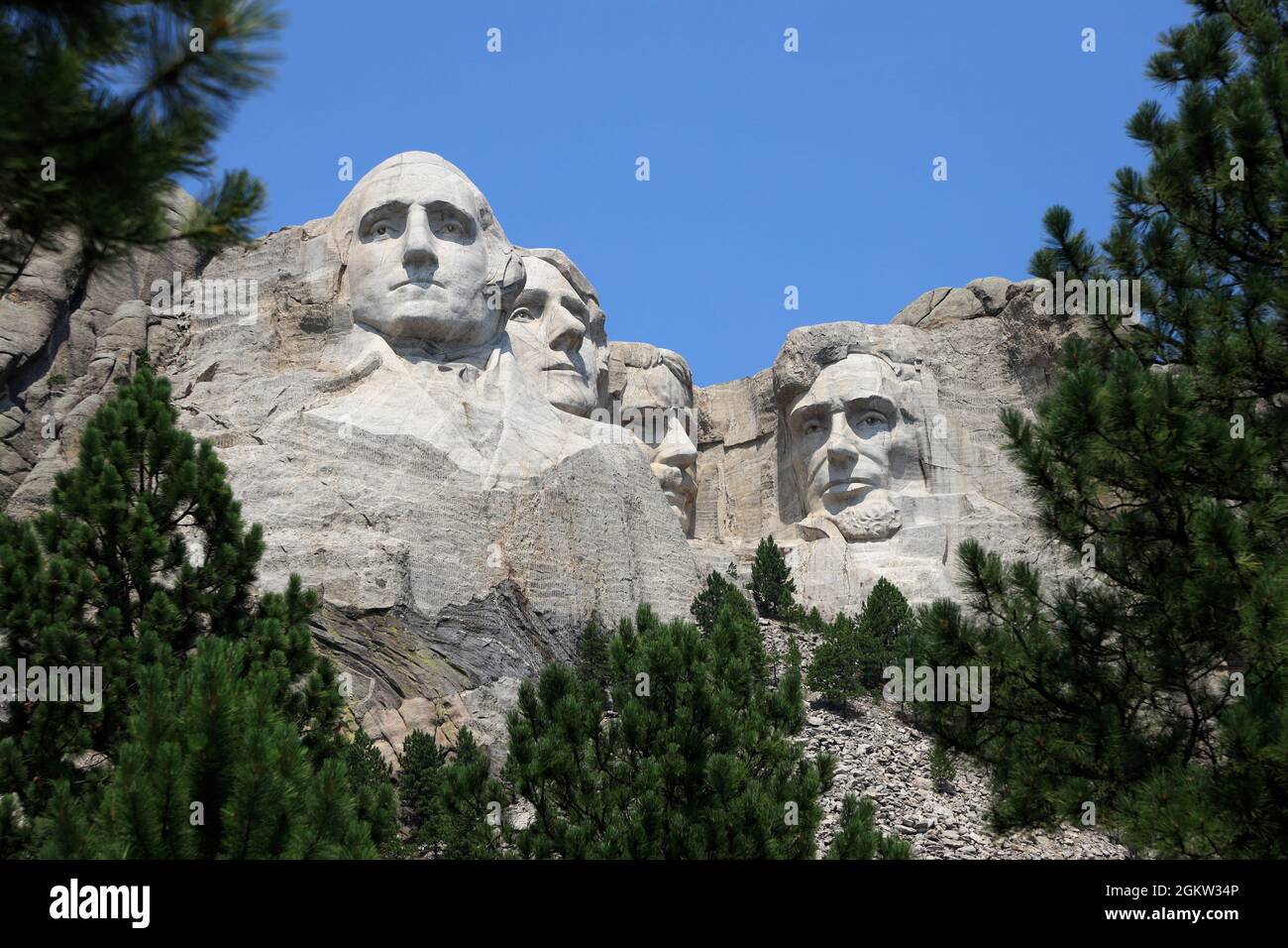 Monumento nazionale di Mount Rushmore. Keystone, South Dakota, Stati Uniti Foto Stock