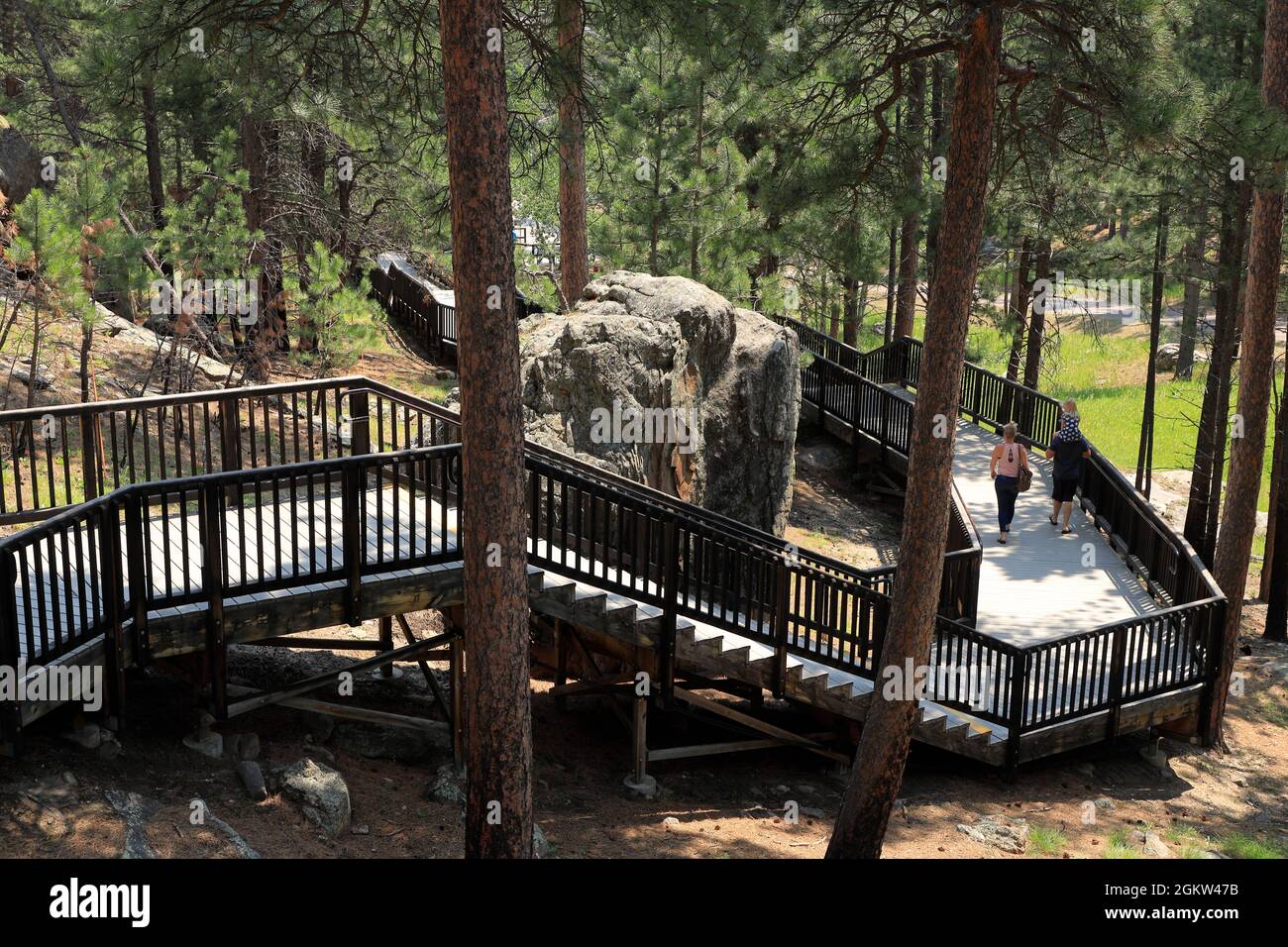 Percorso presidenziale loop nel Mount Rushmore National Memorial.Keystone.South Dakota.USA Foto Stock