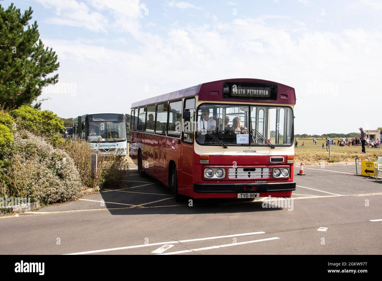 Provincial Bus rally, Stokes Bay Gosport, autobus e pullman vecchi e classici Foto Stock