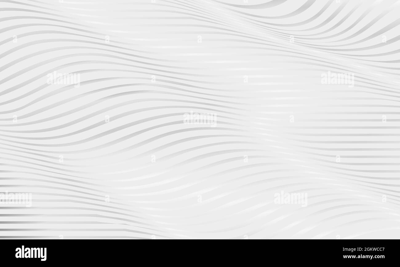 Astratto lusso grigio morbido ondulato fluido incandescente forme eleganza sfondo geometrico. Linee d'onda orizzontali a righe moderno modello aziendale concetto per Illustrazione Vettoriale