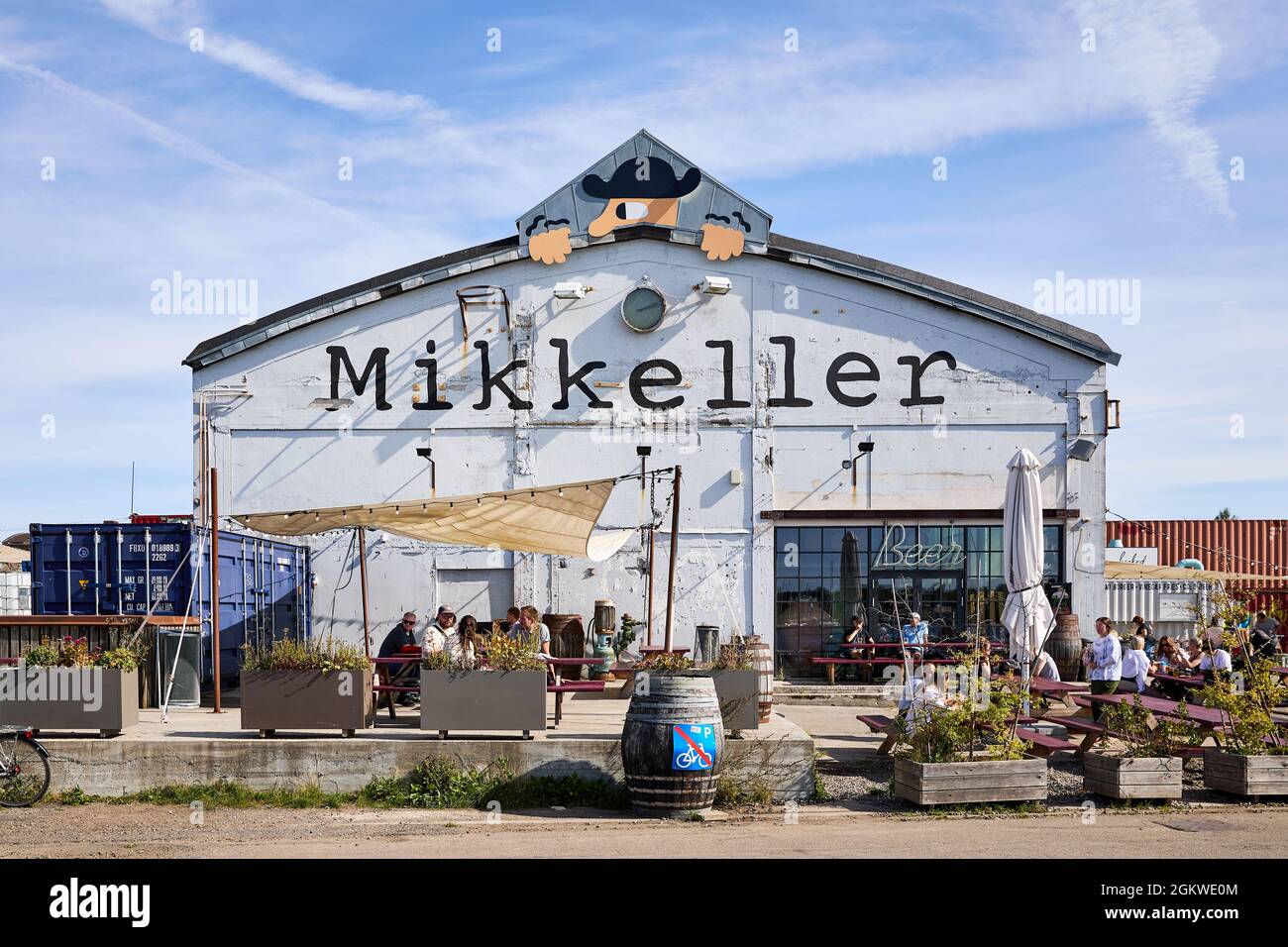 Mikkeller Baghaven, Birra artigianale bar su Refshaleøen, Copenhagen, Danimarca Foto Stock