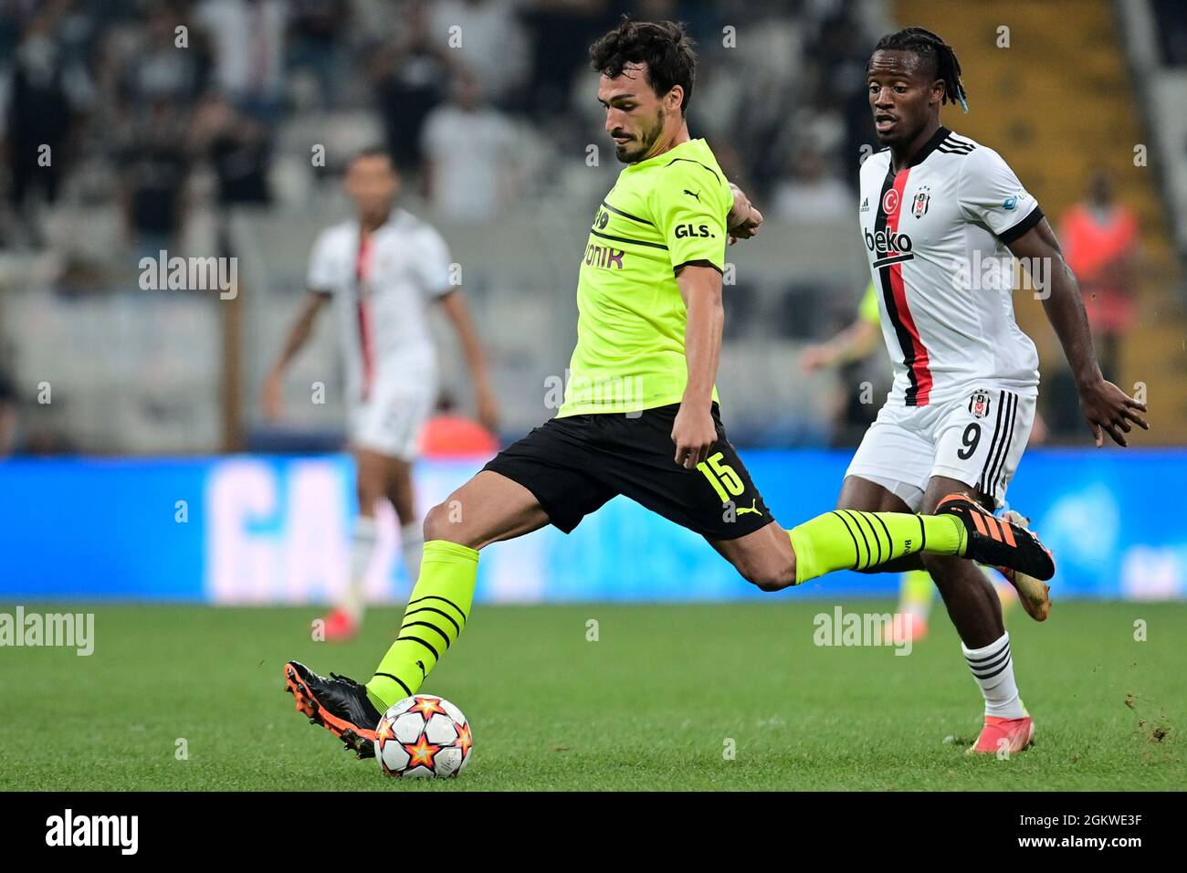 ISTANBUL, TURCHIA - SETTEMBRE 15: Mats Hummels di Borussia Dortmund durante la partita UEFA Champions League tra Besiktas e Borussia Dortmund al Vodafone Park il 15 Settembre 2021 a Istanbul, Turchia (Foto di TUR/Orange Pictures) Credit: Orange Pics BV/Alamy Live News Foto Stock