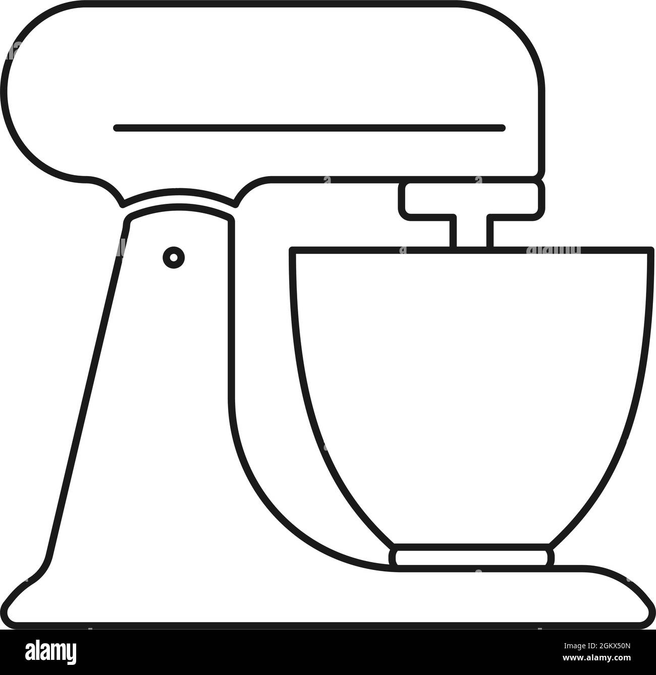 Apparecchio domestico con base da cucina e recipiente nell'icona vettoriale Illustrazione Vettoriale