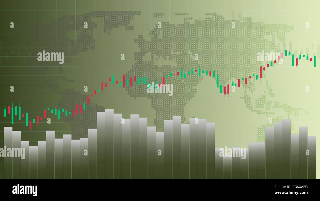 Grafico finanziario, scambio, grafico bitcoin, cruscotto. Tariffe Illustrazione Vettoriale