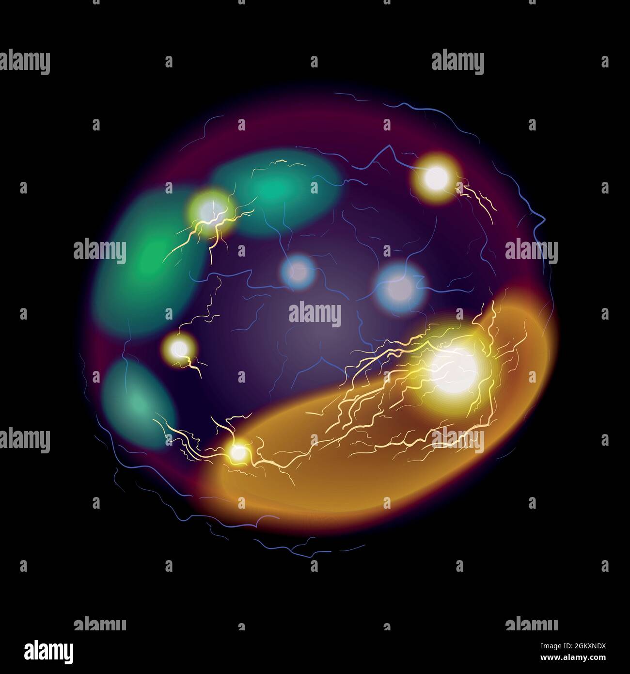 Supernova, esplosione stellare, illustrazione vettoriale dello spazio Illustrazione Vettoriale