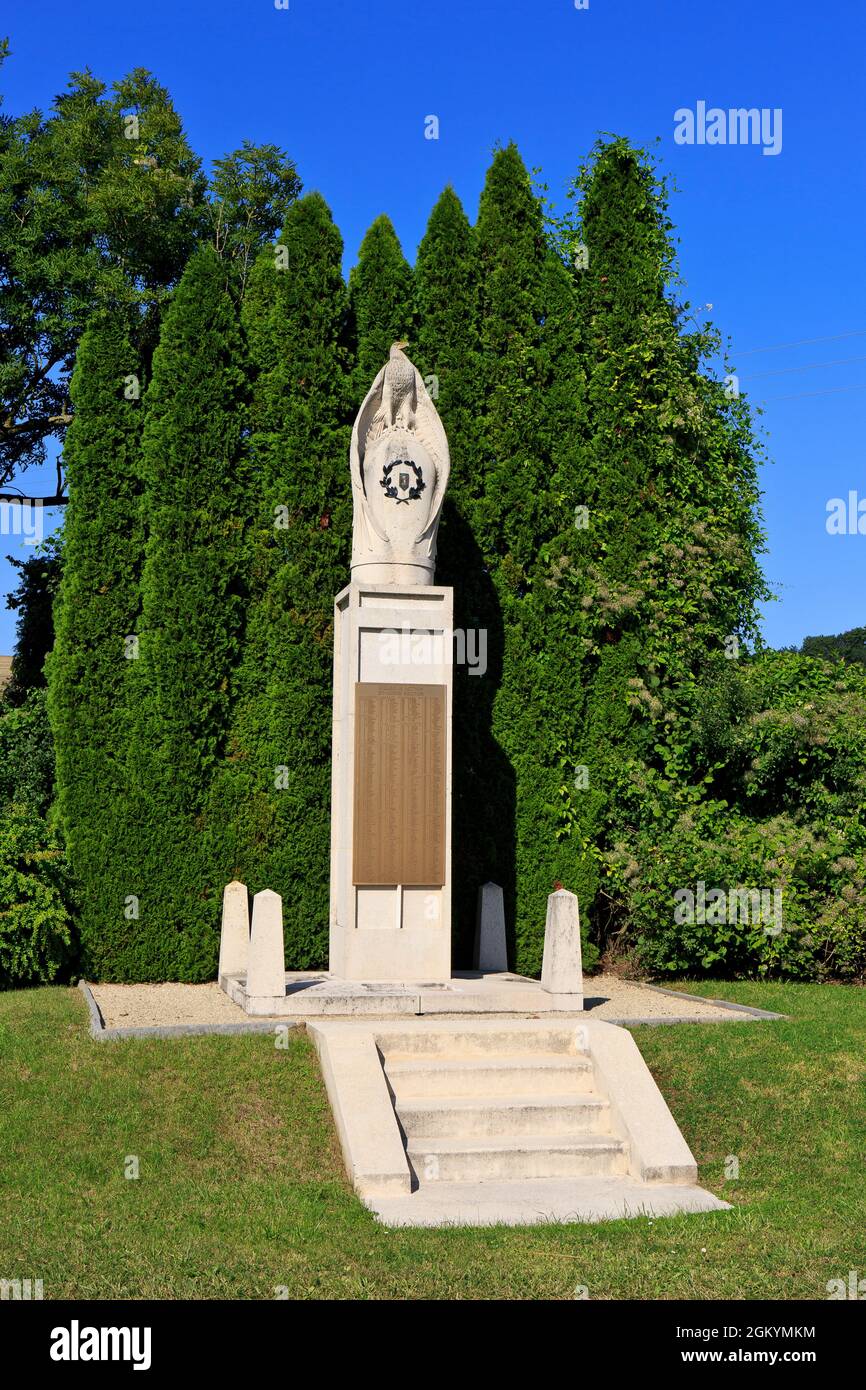 La 1a Divisione Mosa Argonne Memorial (18 al 21 luglio 1918) a Saint-Juvin (Ardenne), Francia Foto Stock