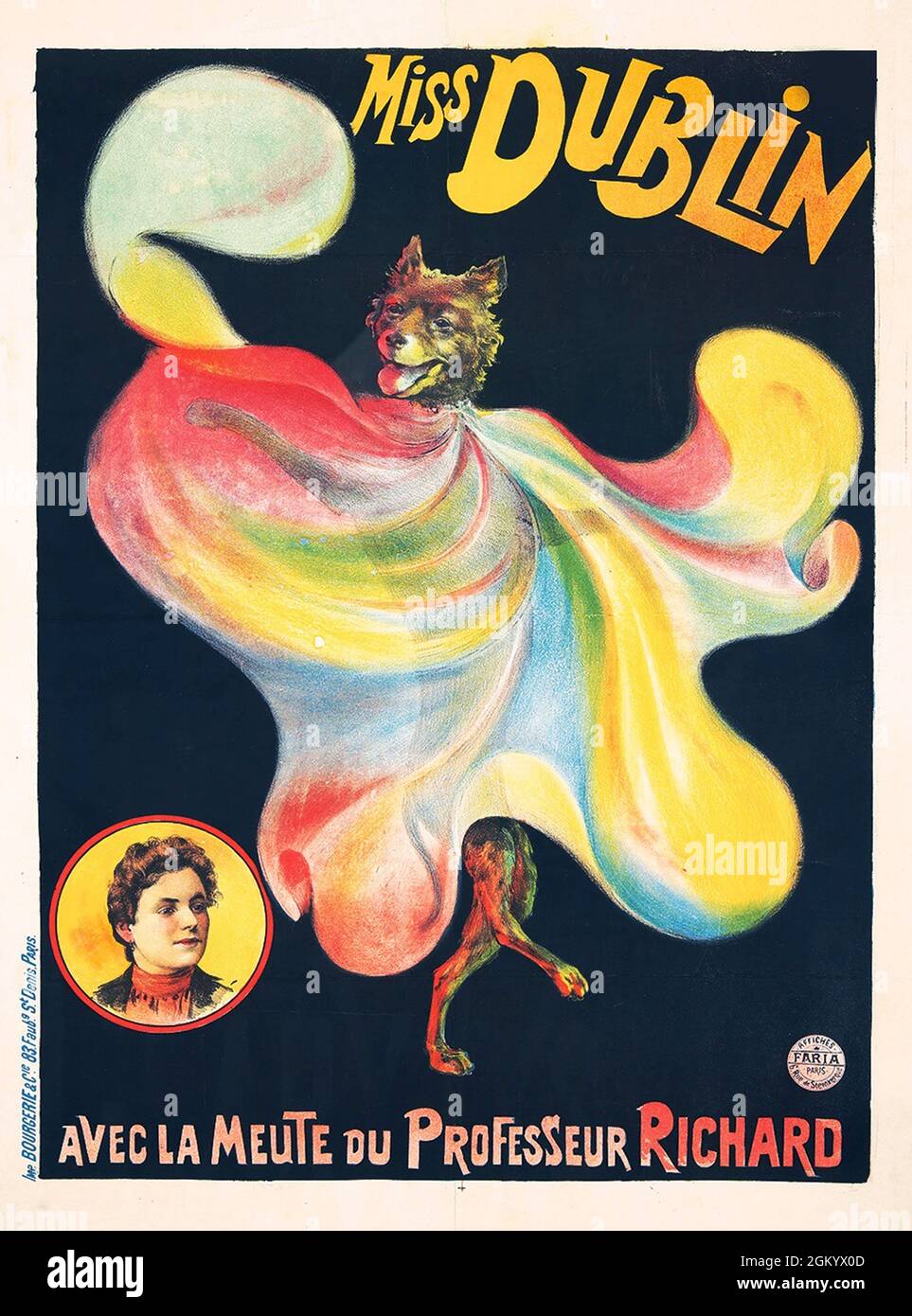 Click-on-Vintage poster di intrattenimento francese - 'Miss Dublin, The  Foxy Lady', 1890 Foto stock - Alamy
