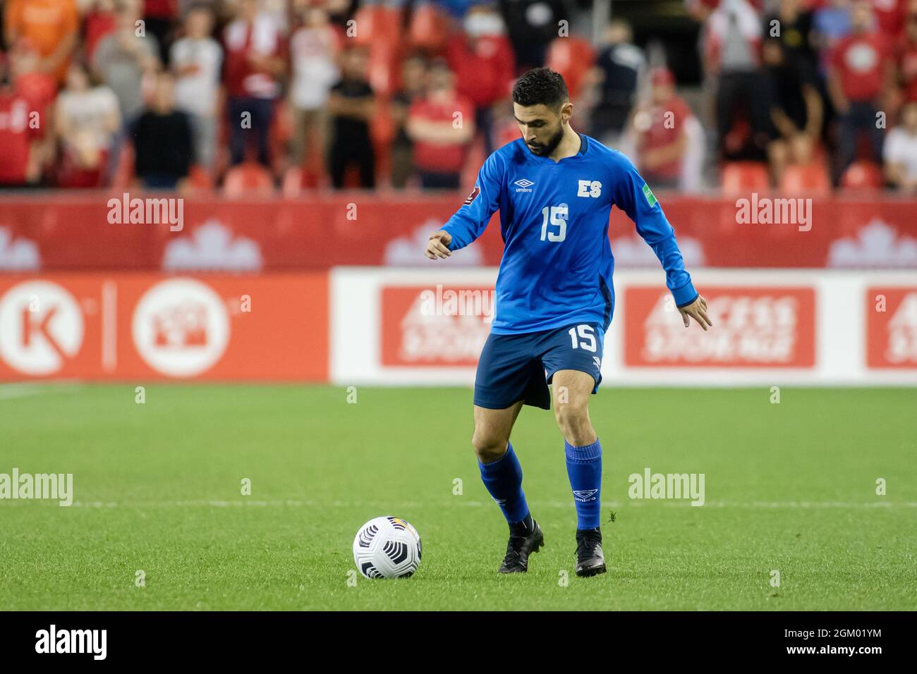 Toronto, Canada, 8 settembre 2021: Alex Roldan del Team El Salvador in azione durante la gara CONCACACAF FIFA World Cup Qualificando 2022 contro il Canada al BMO Field di Toronto, Canada. Il Canada ha vinto la partita 3-0. Foto Stock