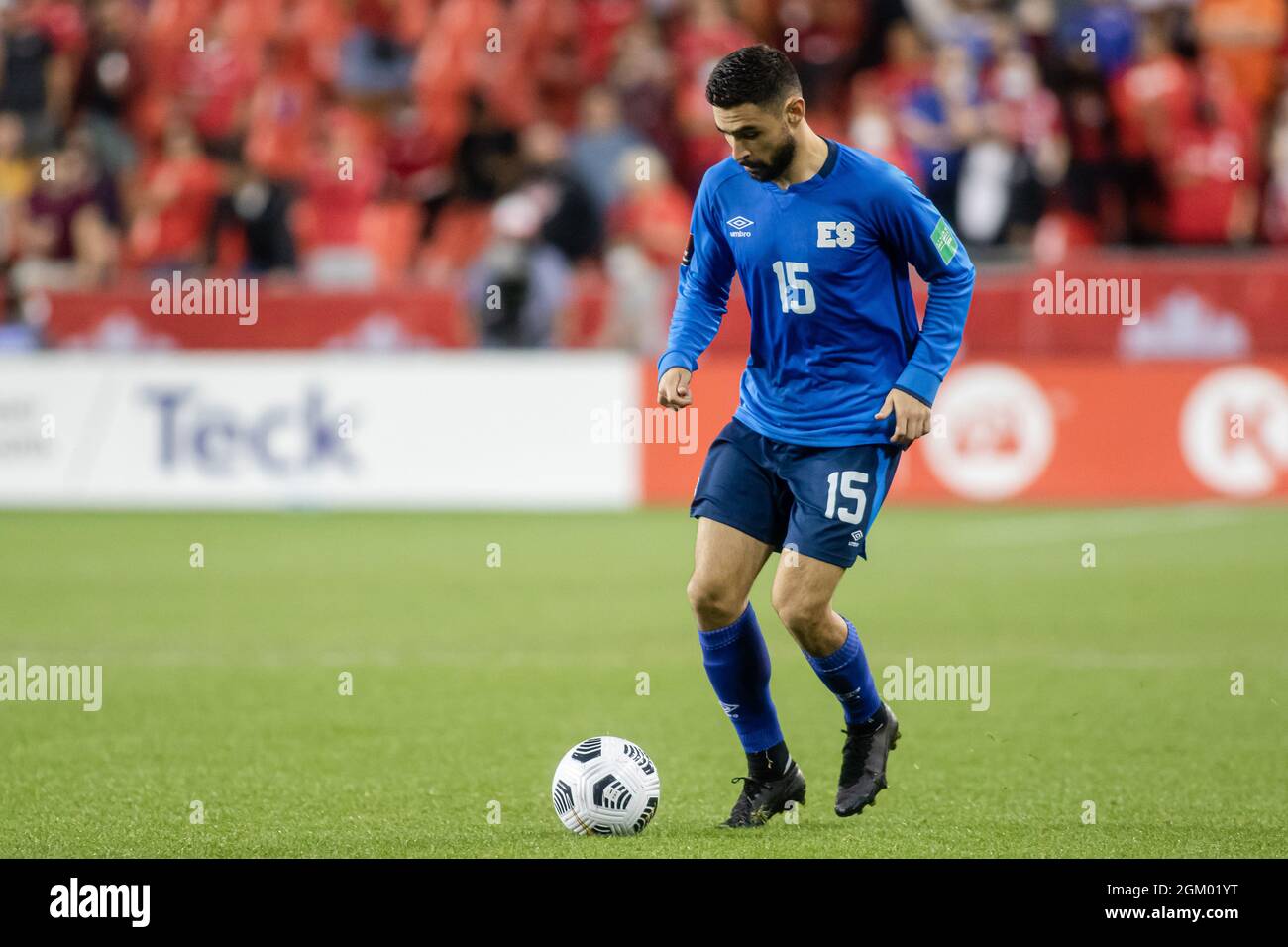 Toronto, Canada, 8 settembre 2021: Alex Roldan del Team El Salvador in azione durante la gara CONCACACAF FIFA World Cup Qualificando 2022 contro il Canada al BMO Field di Toronto, Canada. Il Canada ha vinto la partita 3-0. Foto Stock