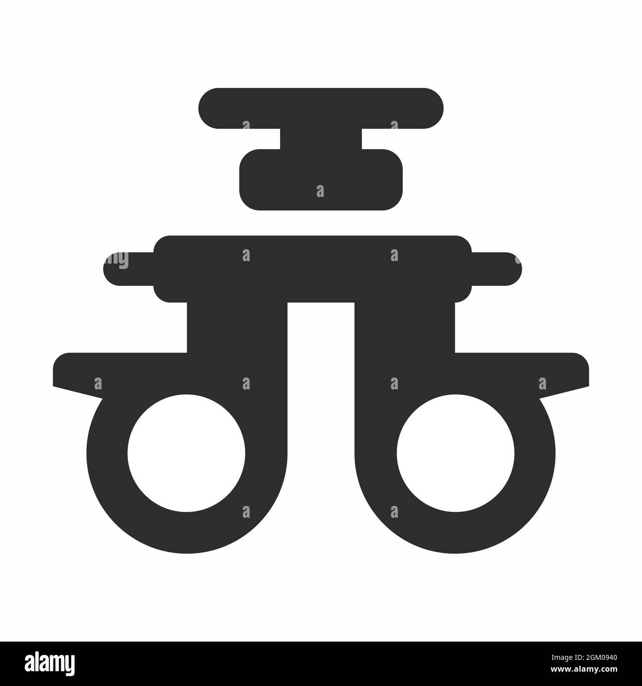 Immagine dell'icona del vettore dell'occhio esame 6 - stile glyph - illustrazione semplice, tratto modificabile, vettore modello di disegno, buono per stampe, poster, pubblicità, anno Illustrazione Vettoriale