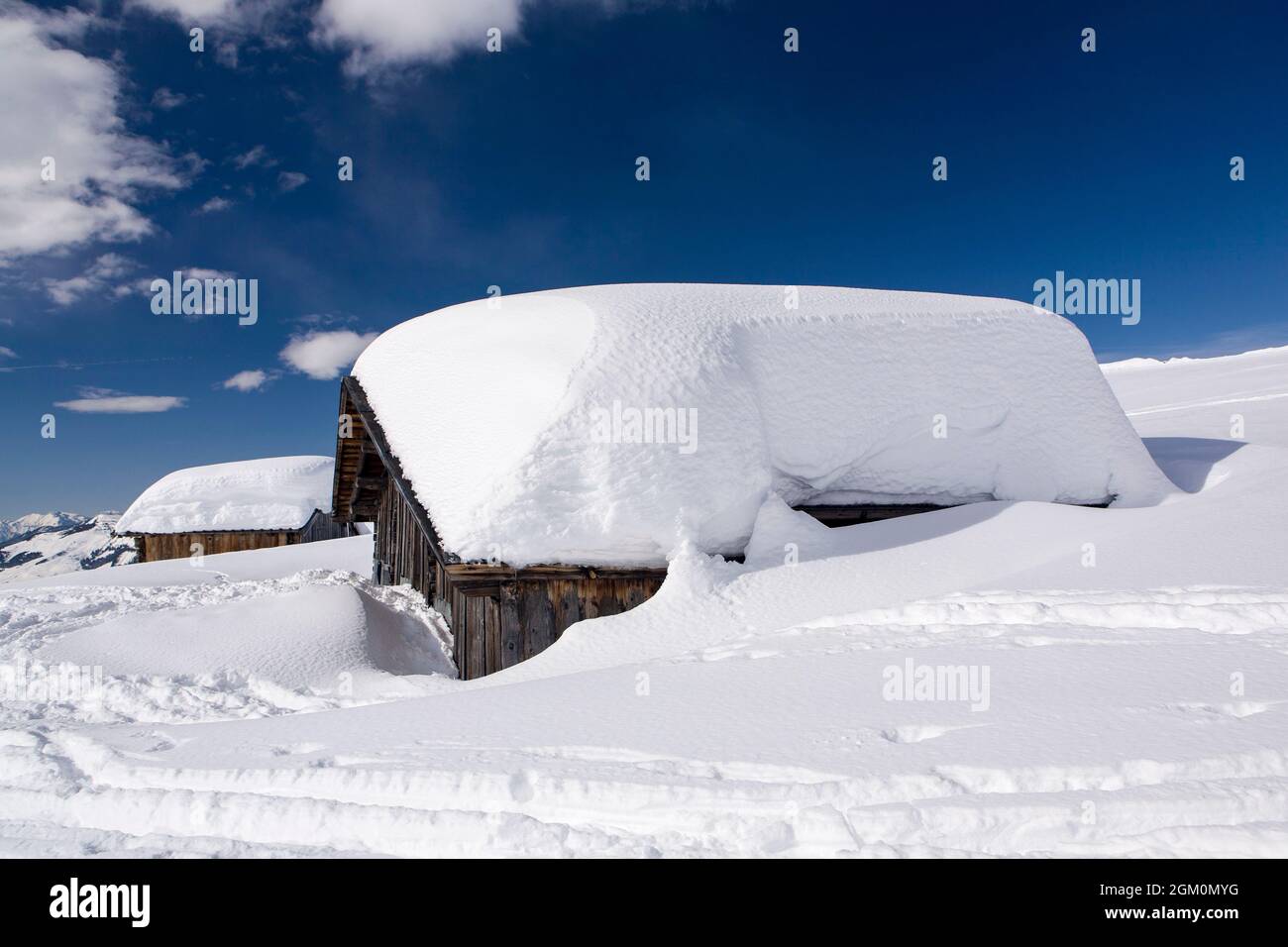 FRANCIA SAVOIA (73) HAUTELUCE, CHALET ALPINO VICINO ALLE PISTE DA SCI DI HAUTELUCE, CONTAMINES-MONTJOIE / HAUTELUCE ZONA, BEAUFORTAIN MASSICCIO Foto Stock