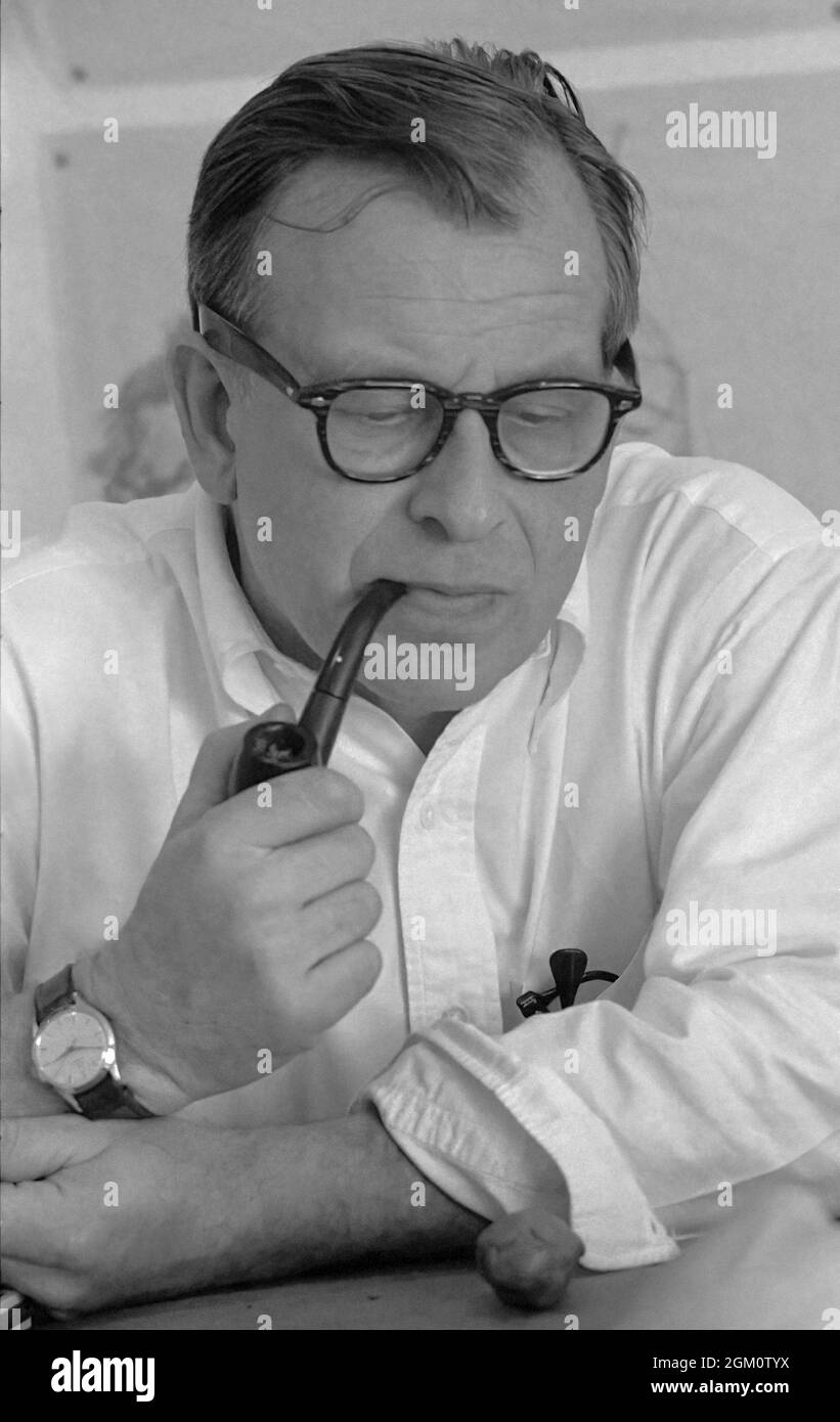 Architetto Eero Saarinen (1910-1961) tra il 1955 e il 1956. Foto Stock