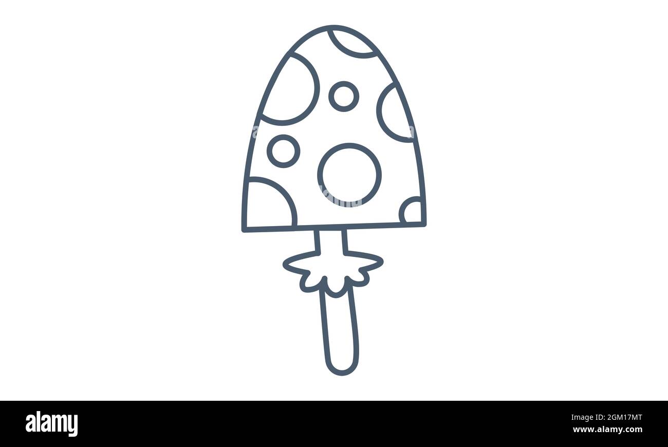 Amanita muscaria fungo icona. Illustrazione cartoon di vettore toadstool isolato per web design Illustrazione Vettoriale