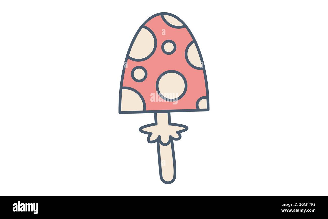 Amanita muscaria fungo icona. Illustrazione cartoon di vettore toadstool isolato per web design Illustrazione Vettoriale