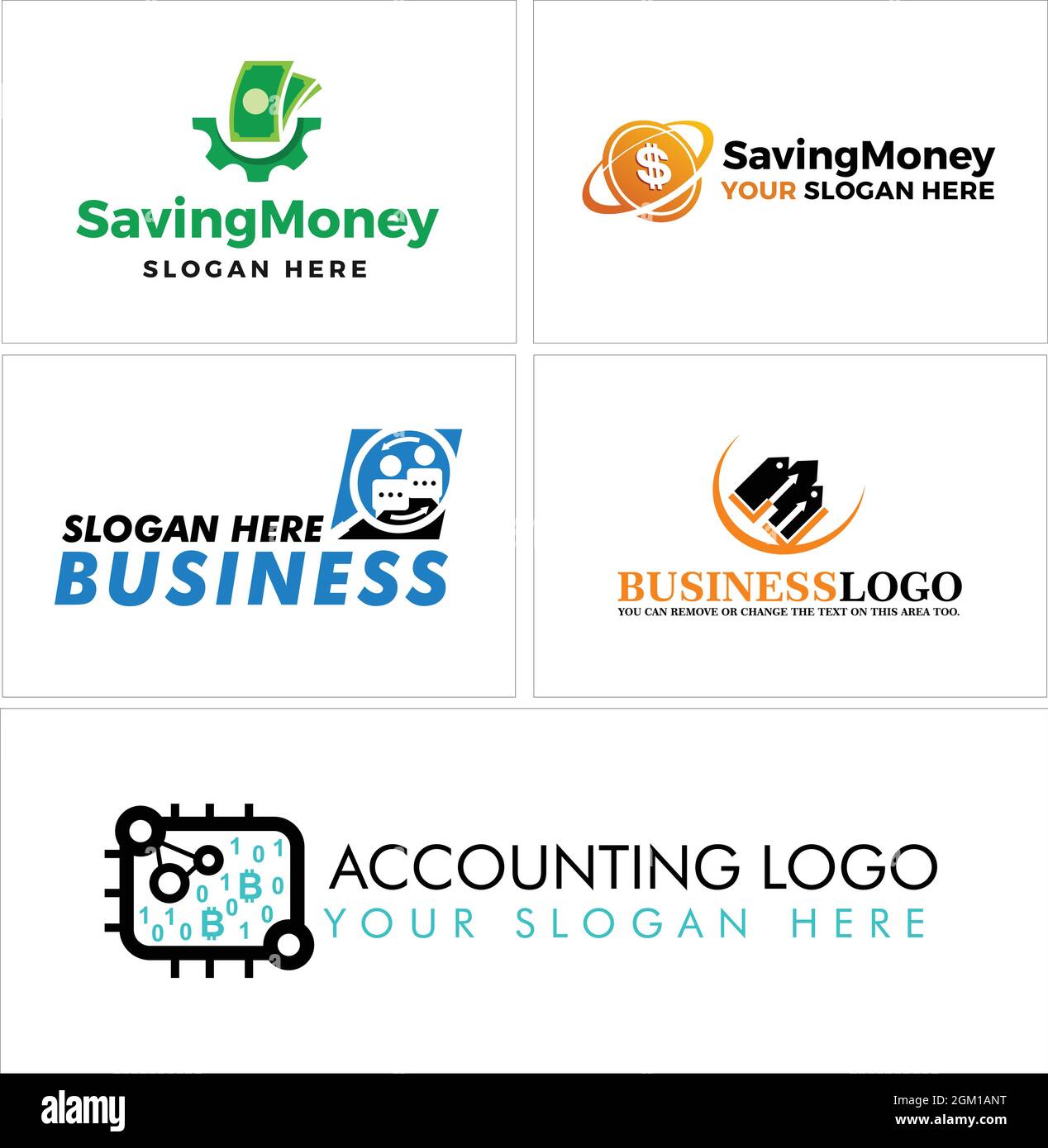 Business contabilità capitale finanziario logo design Illustrazione Vettoriale