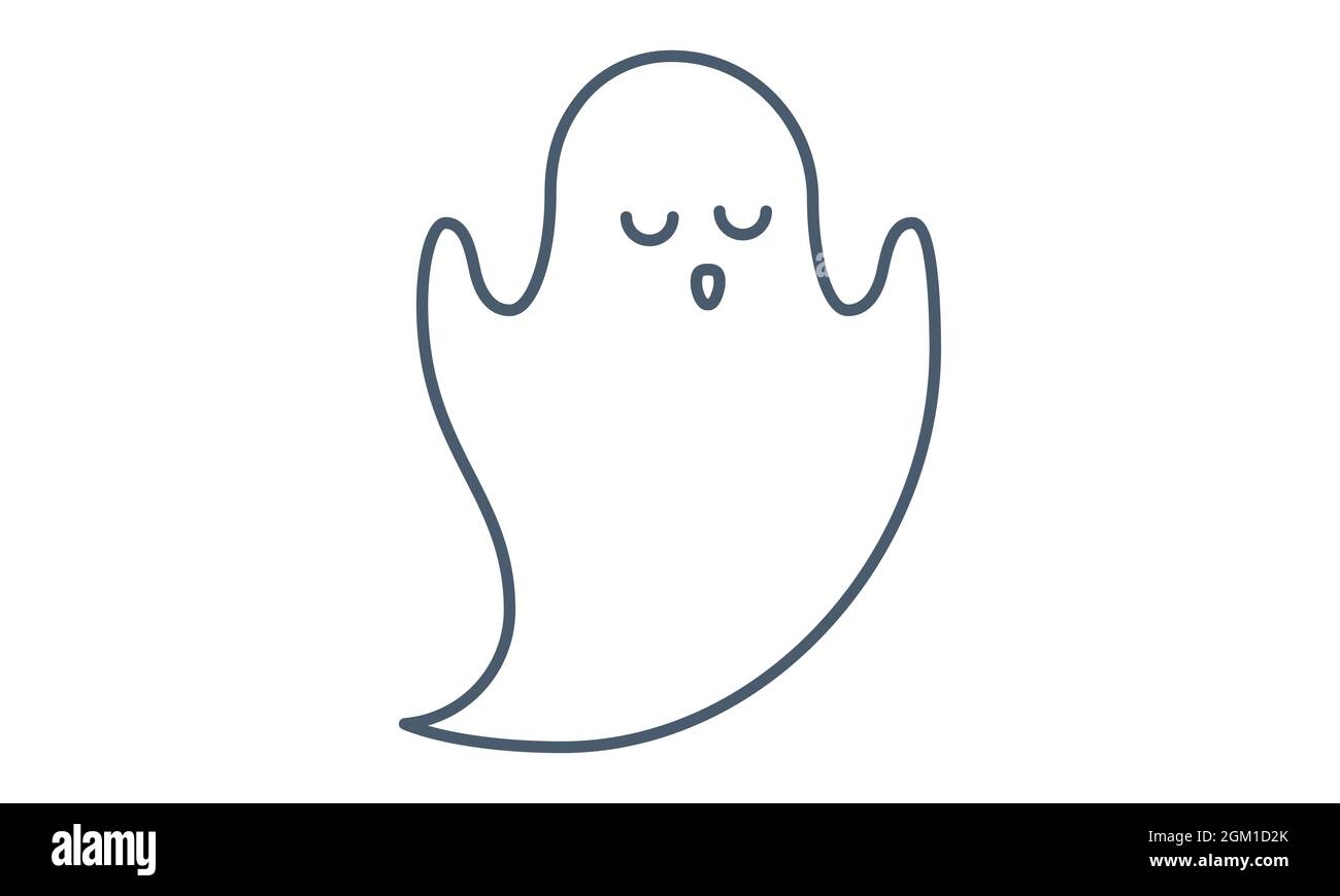 Illustrazione vettoriale dell'icona del boo fantasma di Halloween. Illustrazione Vettoriale