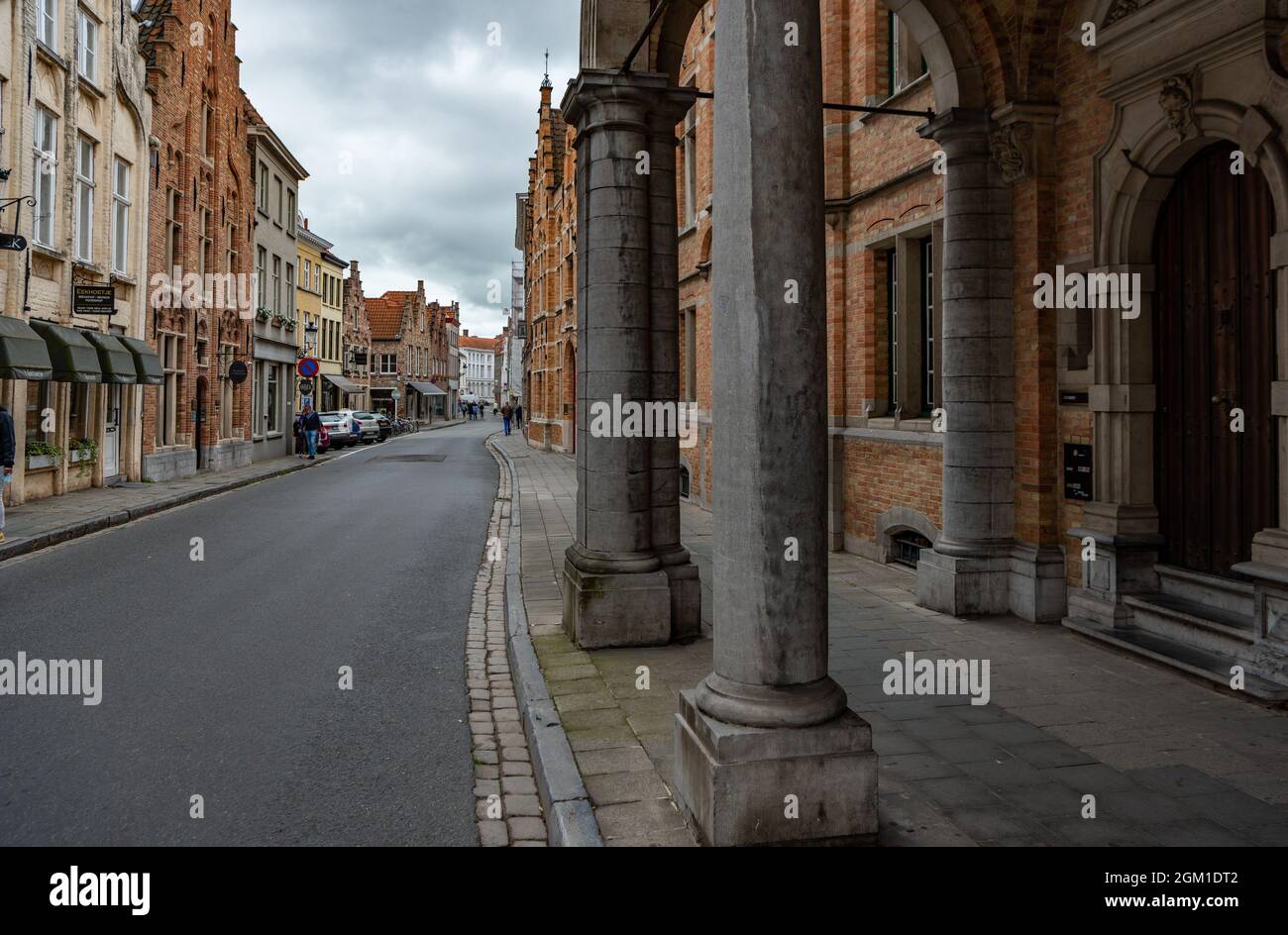 Eekhoutstraat, Brugge-Bruges, Belgio Foto Stock