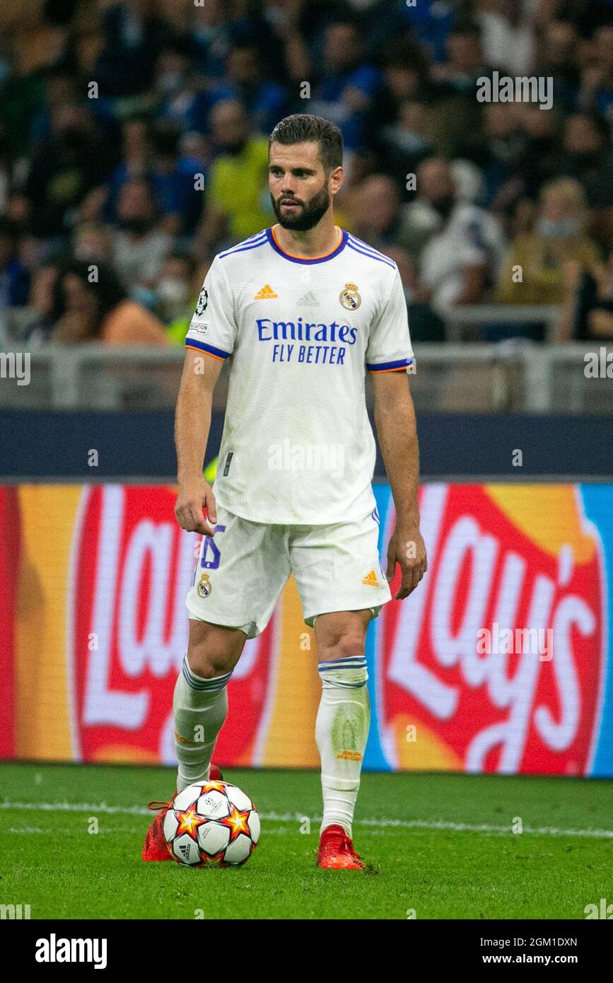Milano, Italia - settembre 15 2021 - nacho in azione durante il campionato Inter- Real Madrid Credit: Christian Santi/Alamy Live News Foto Stock