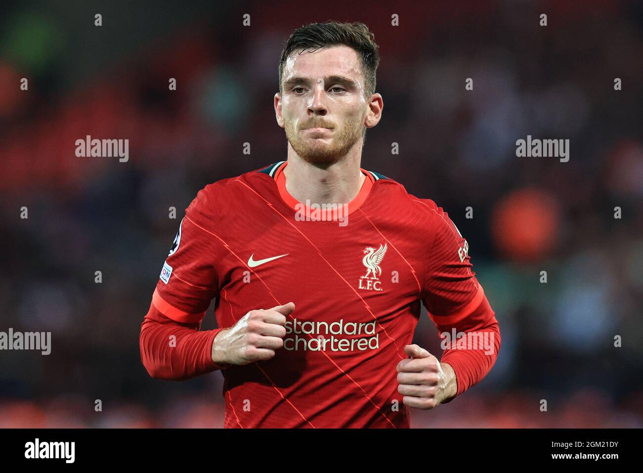 Andrew Robertson n. 26 di Liverpool durante il gioco Foto Stock