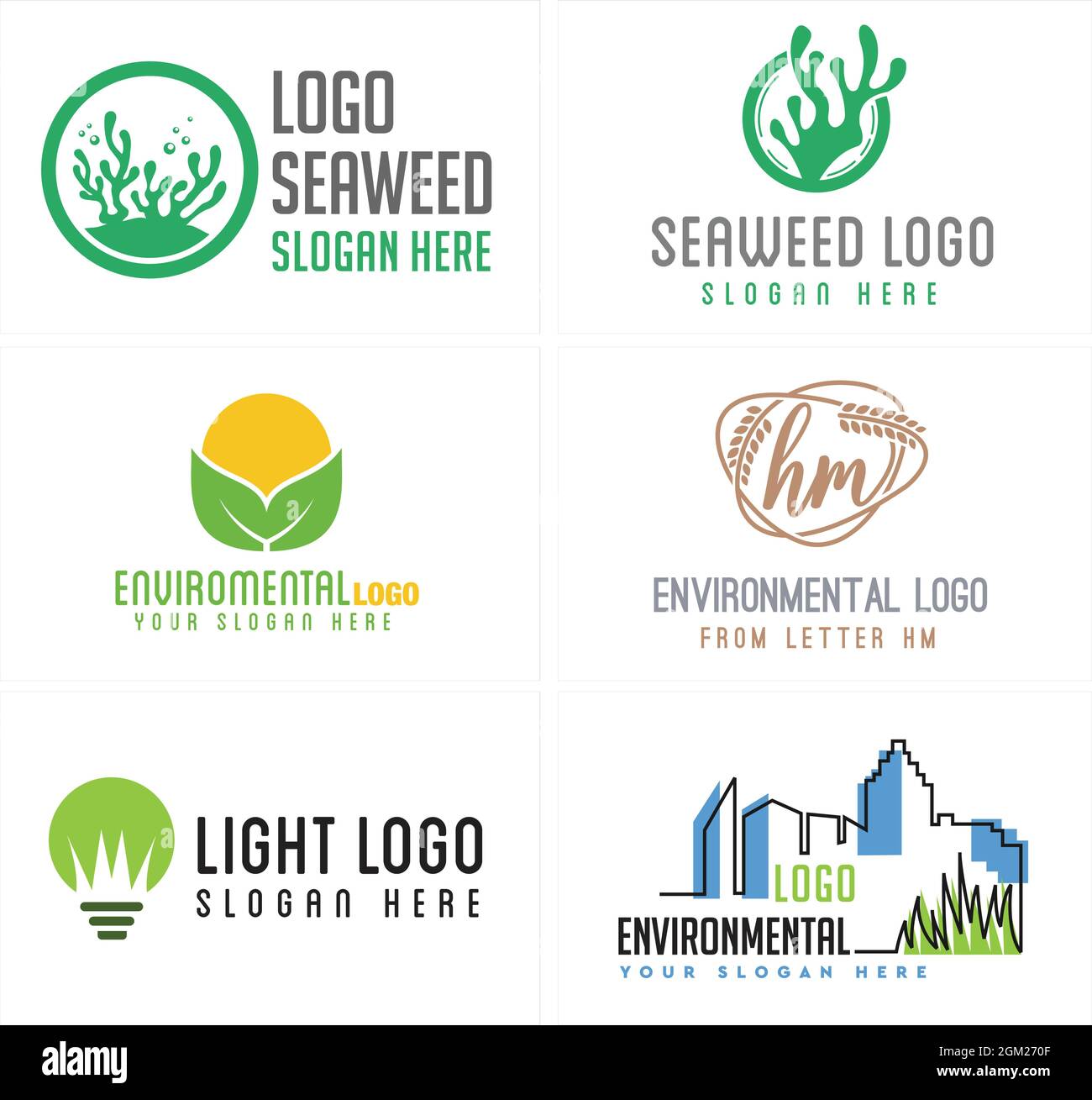 Logo ecologico paesaggistico Illustrazione Vettoriale