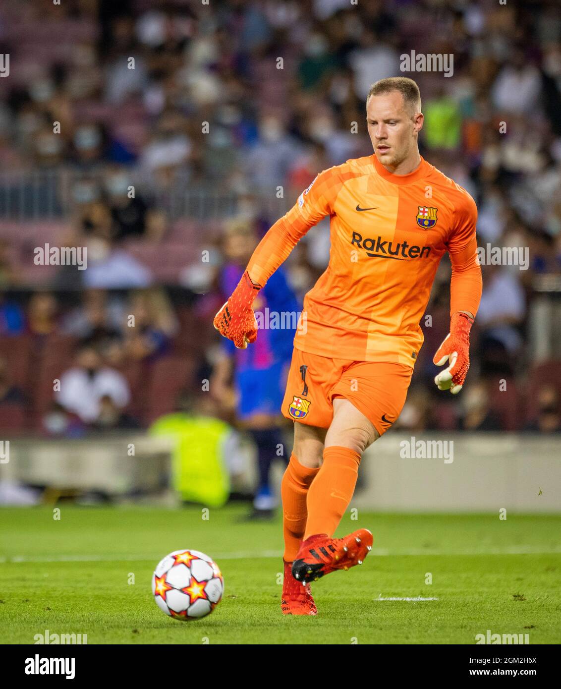 Torwart Marc-Andre ter Stegen (Barca) FC Barcelona - FC Bayern München 14.09.2021, Fussball; UEFA, Champions League, Saison 2021/22 Foto: Moritz Müll Foto Stock