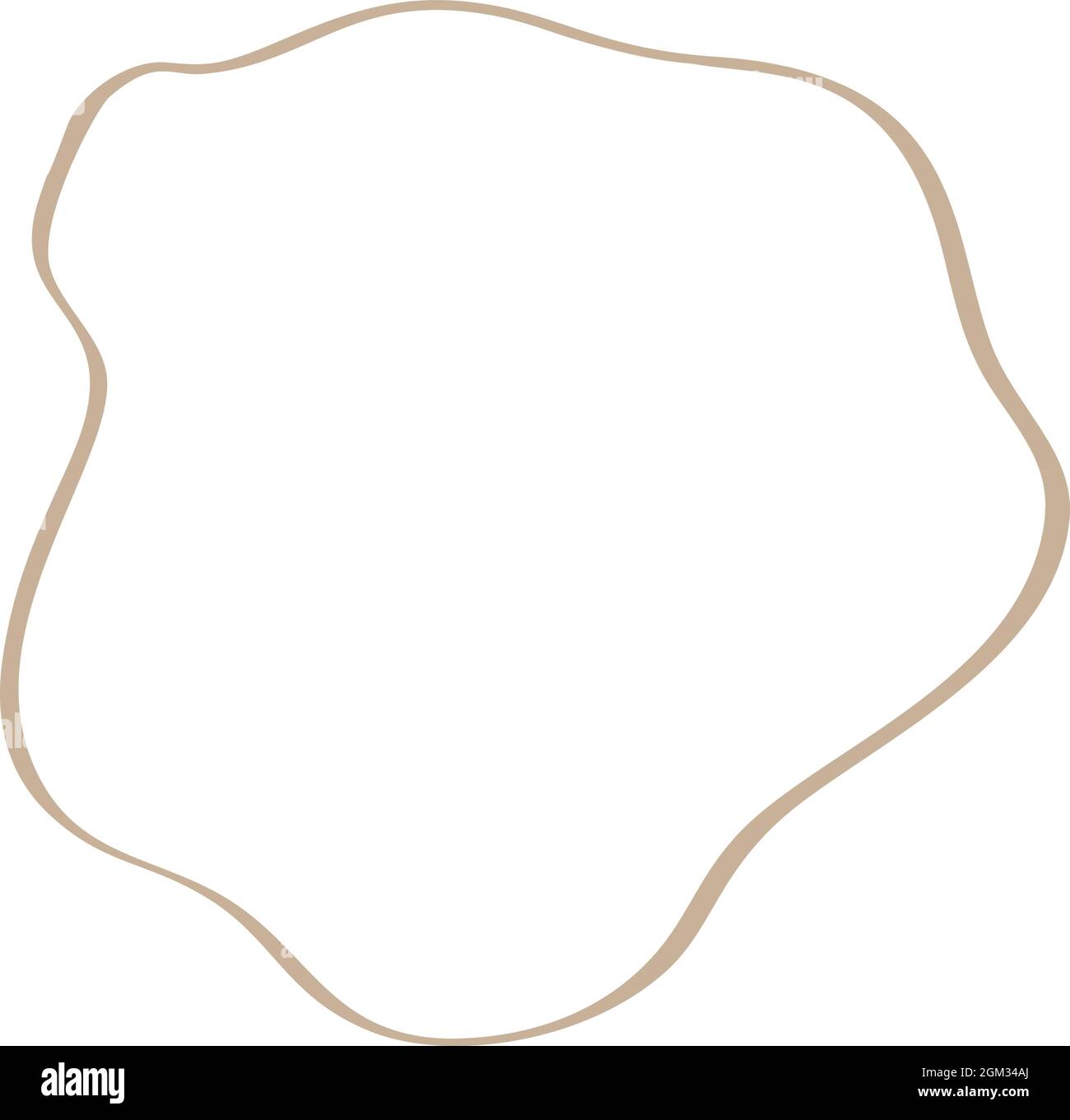 doodle cornice disegnata a mano Scribble Circle art line. Elemento di design vettoriale scandinavo per il testo della tua storia Illustrazione Vettoriale