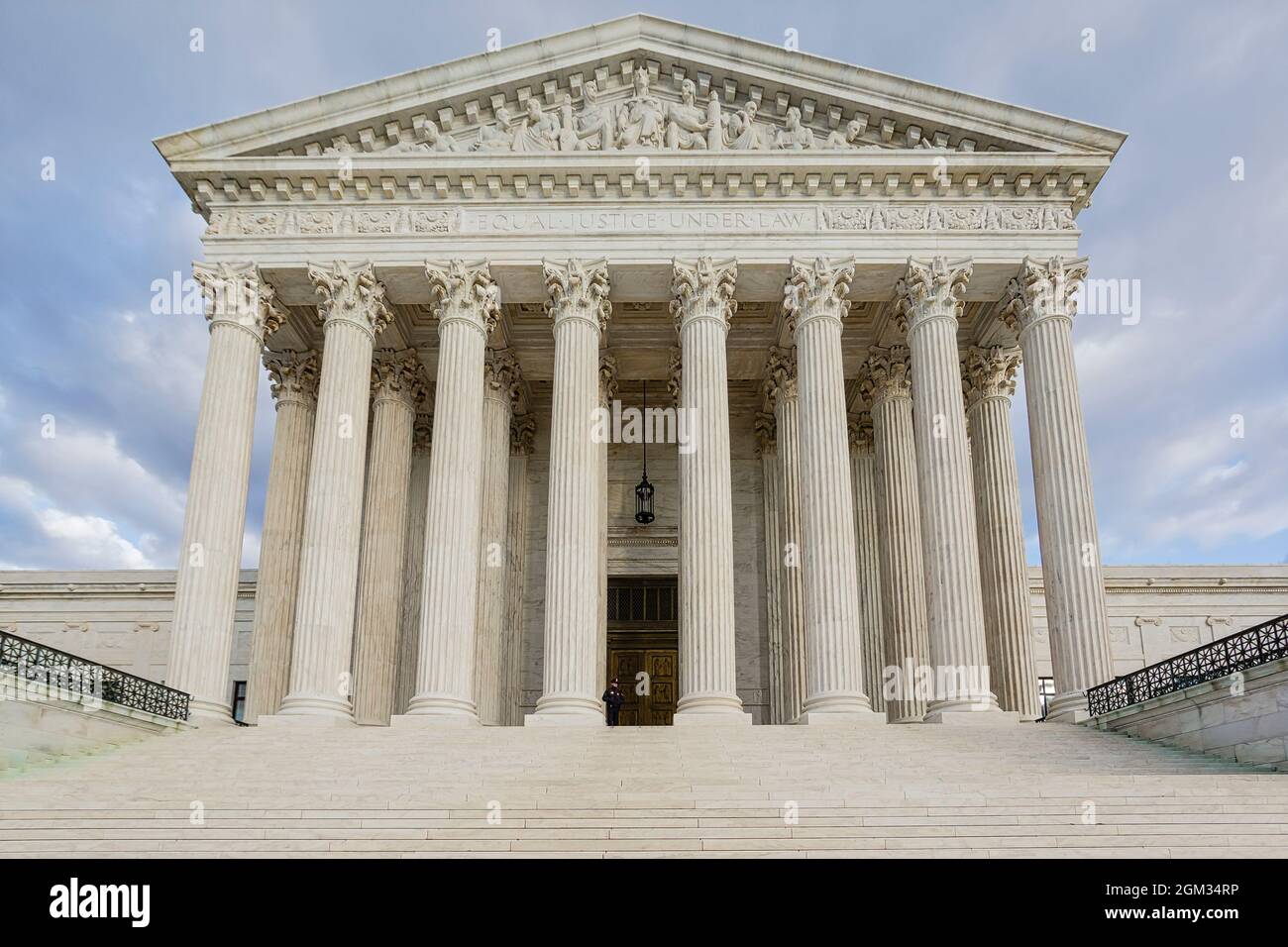 SCOTUS EQUAL Justice DC - Corte Suprema degli Stati Uniti a Washington DC. La più alta corte federale degli Stati Uniti con il suo ar neoclassico Foto Stock