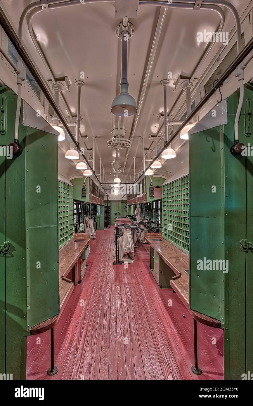 Louisville e Nashville #1100 U.S. Mail Railroad car. Questa immagine è disponibile sia a colori che in bianco e nero. Per visualizzare immagini aggiuntive o p Foto Stock