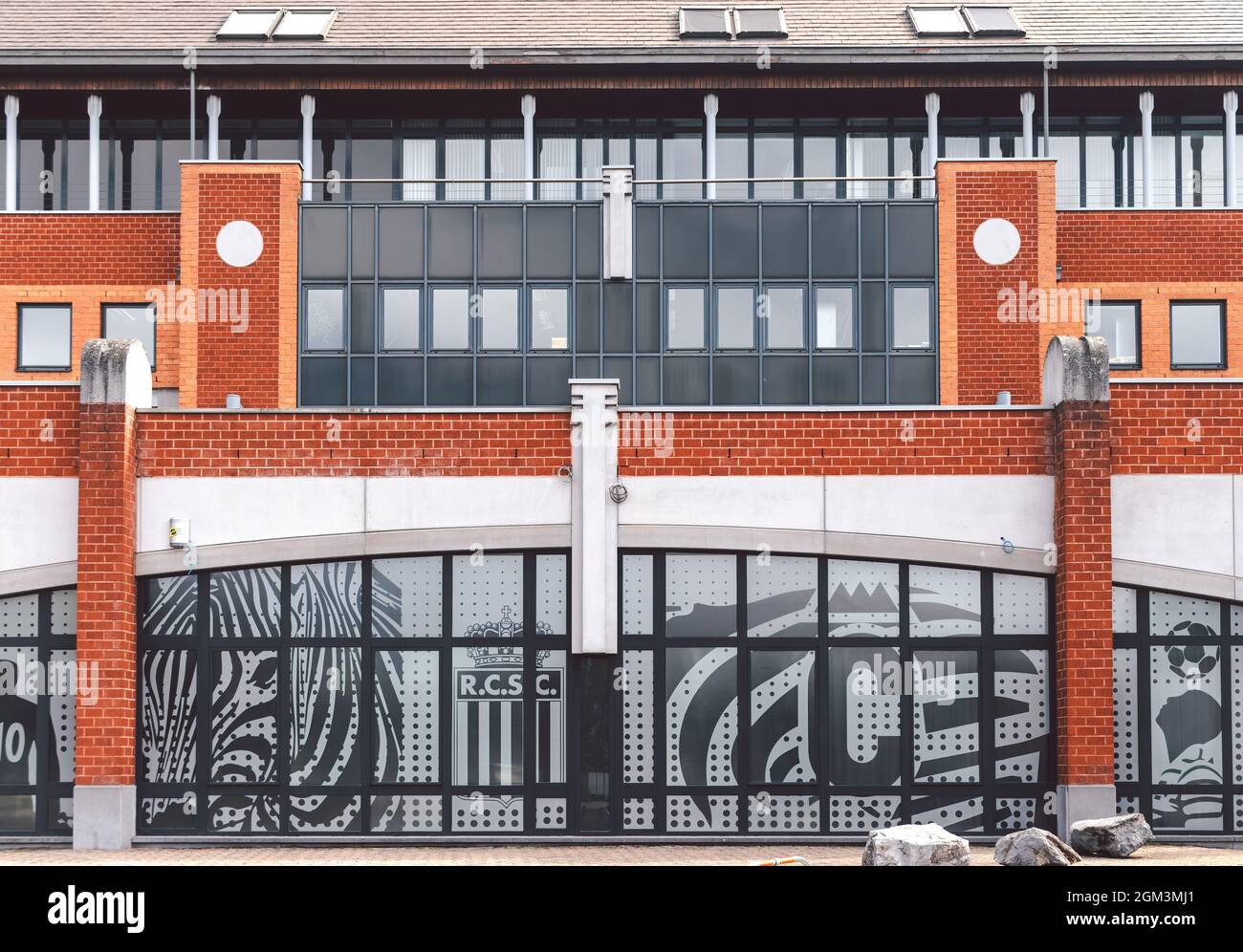 Charleroi, Belgio - Giugno 2021: Stade du Pays de Charleroi, sede del Royal Charleroi Sporting Club Foto Stock