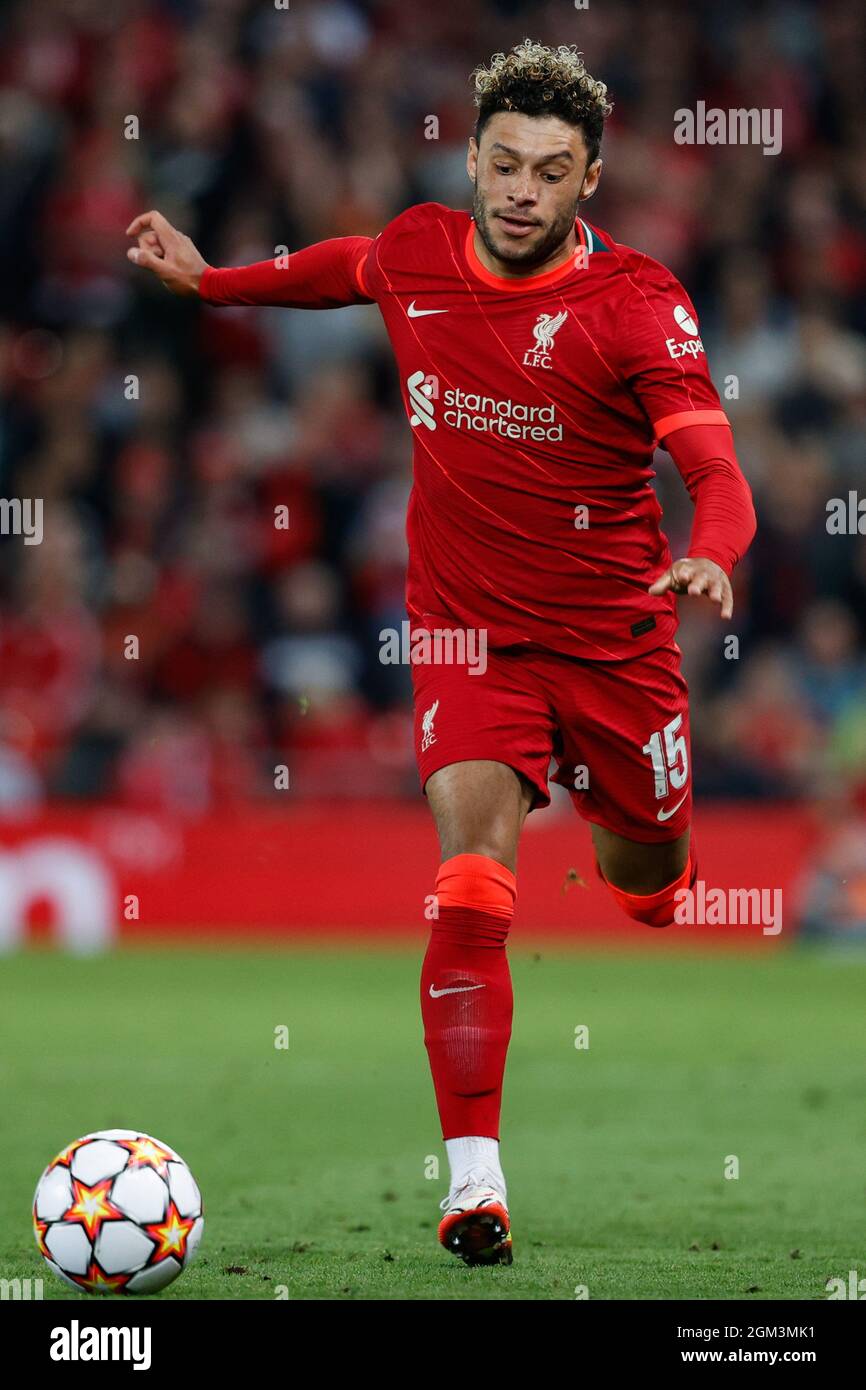 Liverpool, Regno Unito. 15 settembre 2021. Alex Oxlade-Chamberlain (Liverpool FC) in azione durante il Gruppo B - Liverpool FC vs AC Milan, UEFA Champions League partita di calcio a Liverpool, Inghilterra, settembre 15 2021 Credit: Independent Photo Agency/Alamy Live News Foto Stock