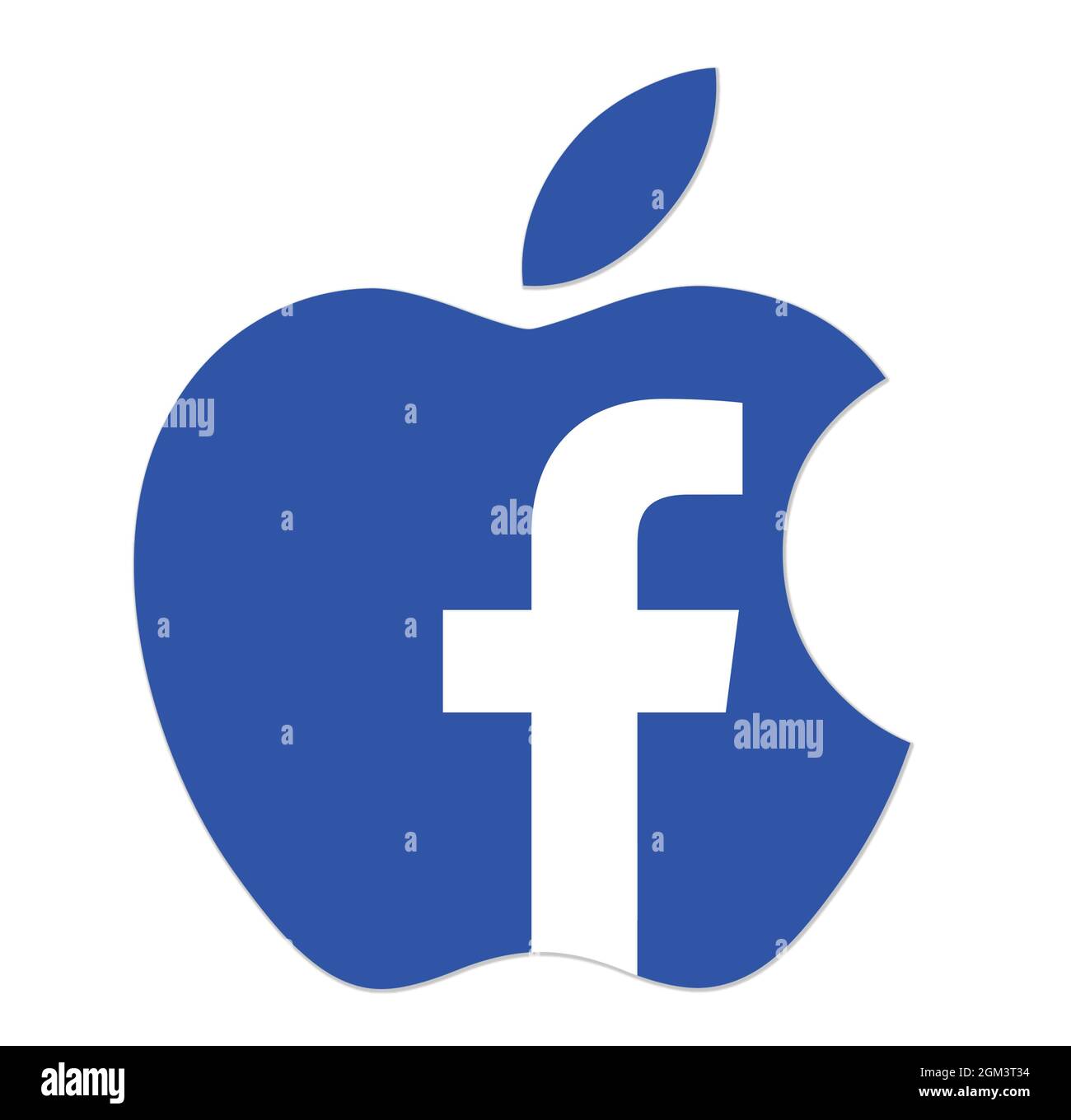 Icona del logo Apple e Facebook Foto Stock