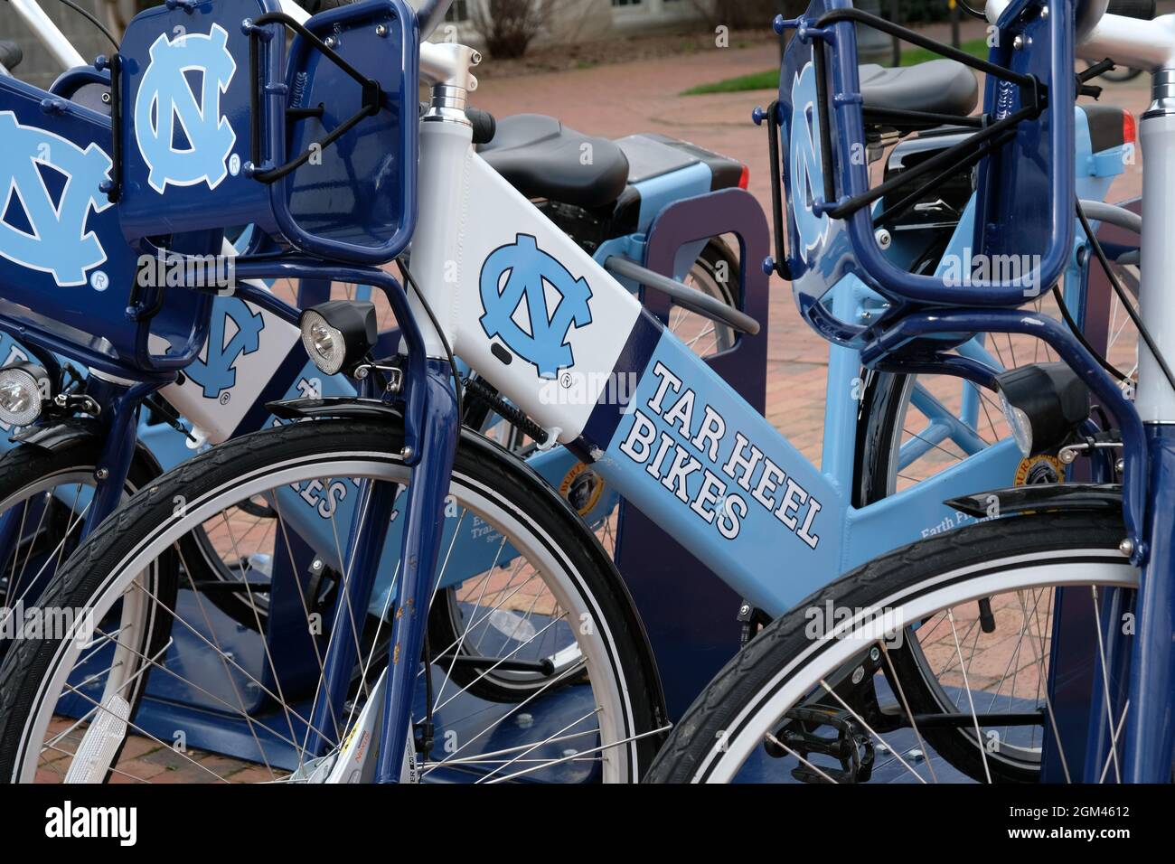 Bike Share presso l'Università del North Carolina a Chapel Hill (UNC-CH) Foto Stock