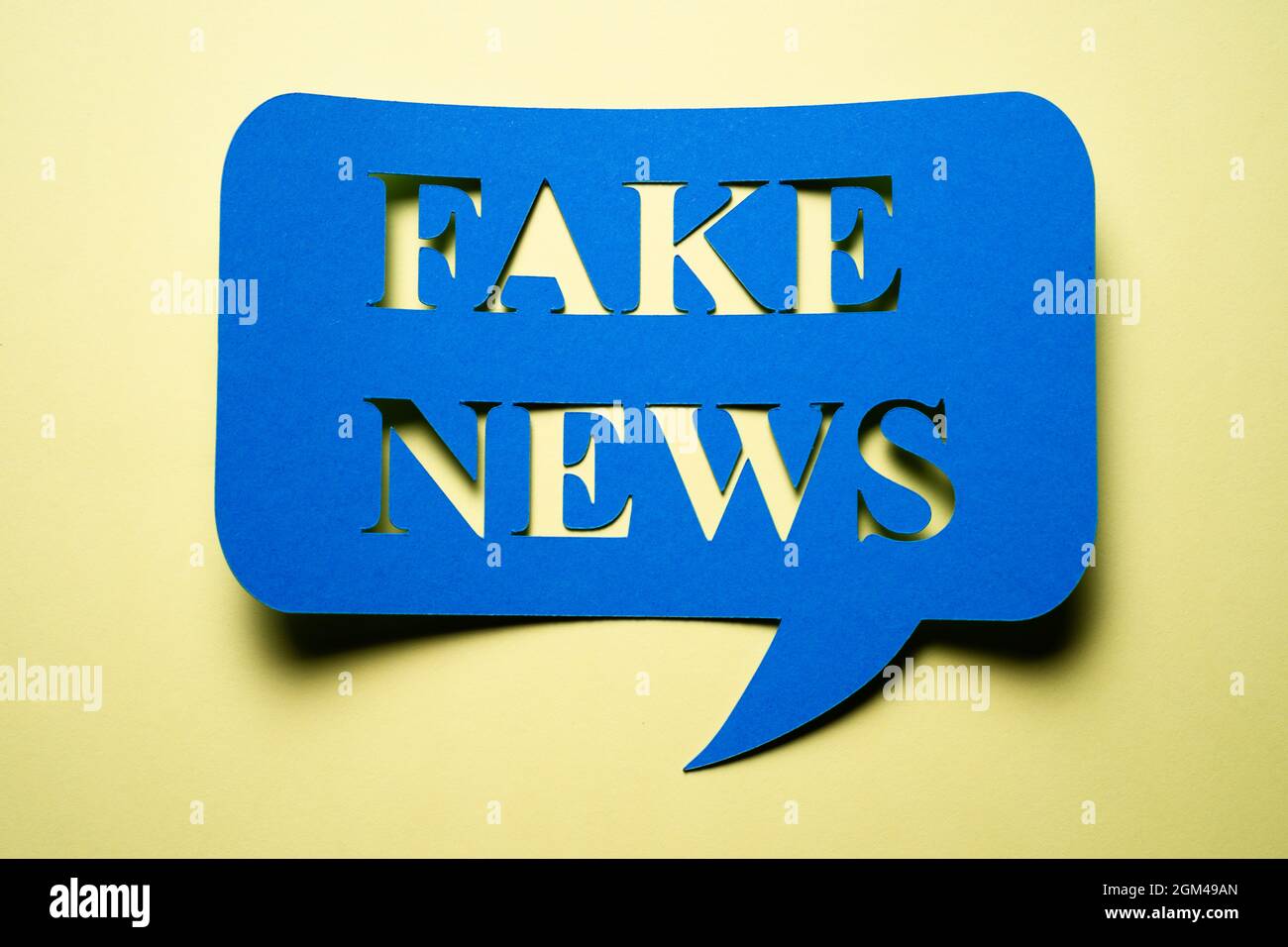 False News Fact Check Speech Bubble Sign Foto Stock