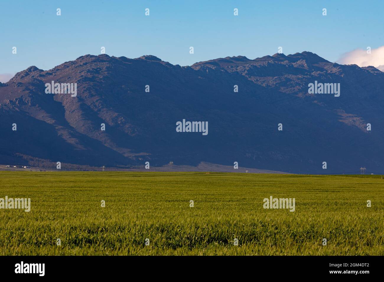 Vista generale del paesaggio di campagna con cielo nuvoloso Foto Stock