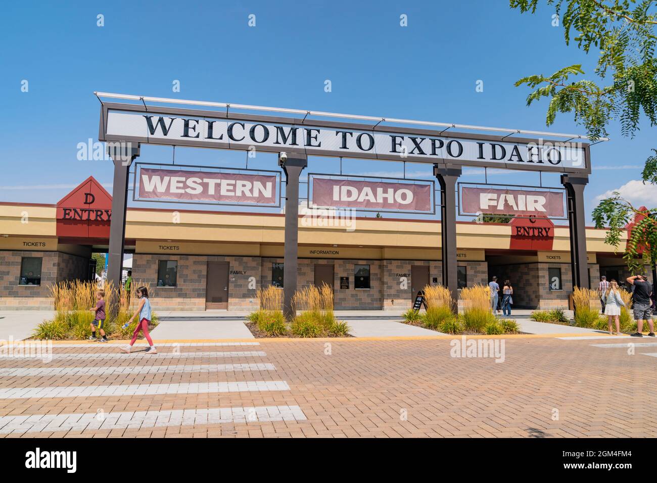 Boise, Idaho - 20 agosto 2021: Porte d'ingresso alla Western Idaho state Fair, all'Expo Idaho Fair Foto Stock