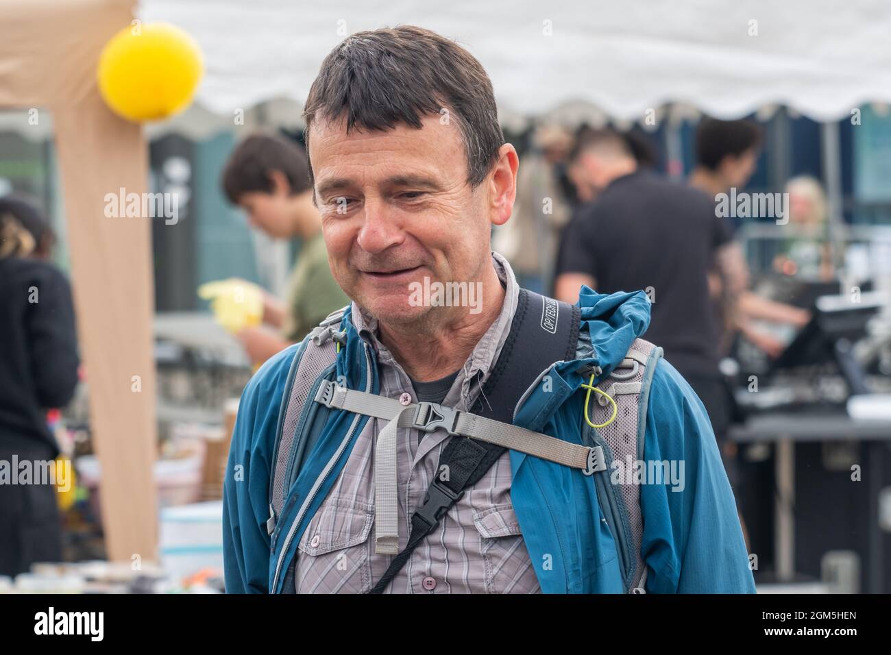 11.09.2021 Wigan, Greater Manchester, Regno Unito. Wigan Diggers' Festival, Wigan, gente del Regno Unito vestita per celebrare la vita e le idee di Wigan nato e allevato GE Foto Stock