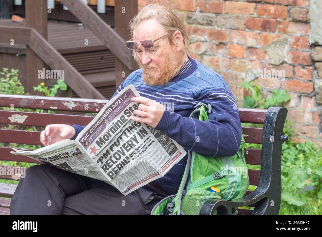 11.09.2021 Wigan, Greater Manchester, Regno Unito. Wigan Diggers' Festival, Wigan, gente del Regno Unito vestita per celebrare la vita e le idee di Wigan nato e allevato GE Foto Stock