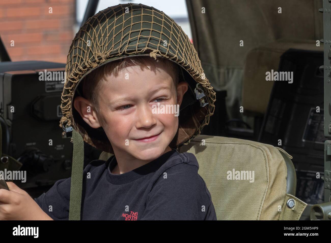 11.09.2021 Wigan, Greater Manchester, Regno Unito. Wigan Diggers' Festival, Wigan, gente del Regno Unito vestita per celebrare la vita e le idee di Wigan nato e allevato GE Foto Stock