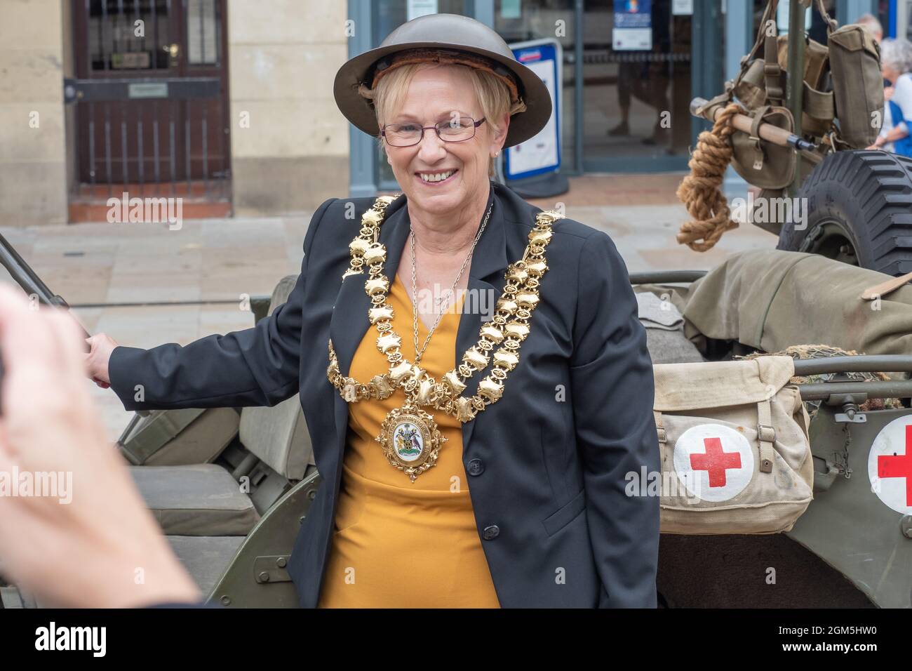 11.09.2021 Wigan, Greater Manchester, Regno Unito. Wigan Diggers' Festival, Wigan, gente del Regno Unito vestita per celebrare la vita e le idee di Wigan nato e allevato GE Foto Stock