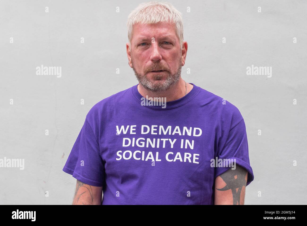 11.09.2021 Wigan, Greater Manchester, Regno Unito. Wigan Diggers' Festival, Wigan, gente del Regno Unito vestita per celebrare la vita e le idee di Wigan nato e allevato GE Foto Stock