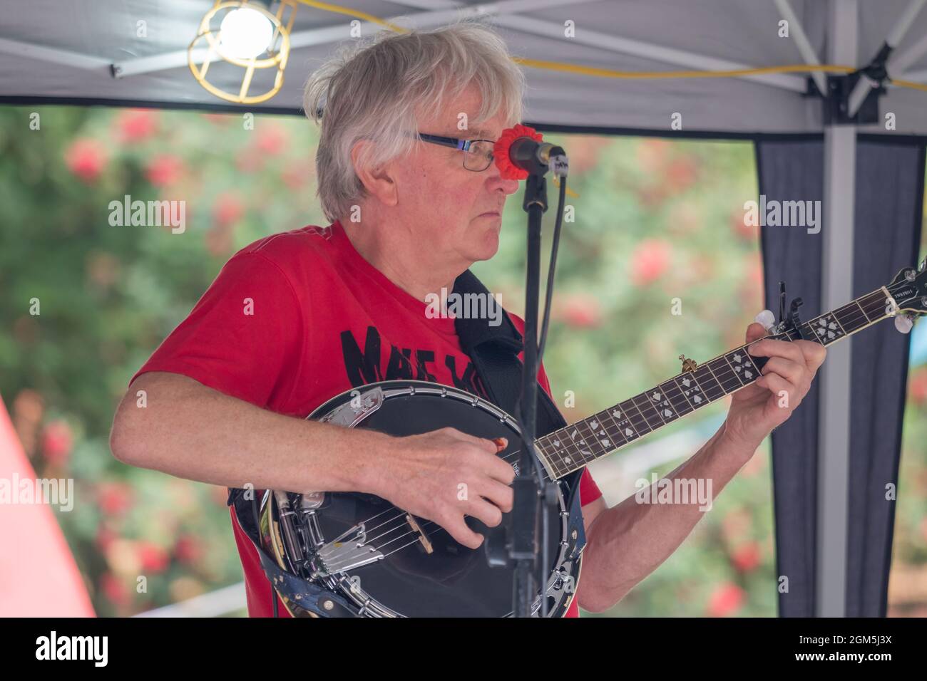 11.09.2021 Wigan, Greater Manchester, Regno Unito. Wigan Diggers' Festival, Wigan, gente del Regno Unito vestita per celebrare la vita e le idee di Wigan nato e allevato GE Foto Stock