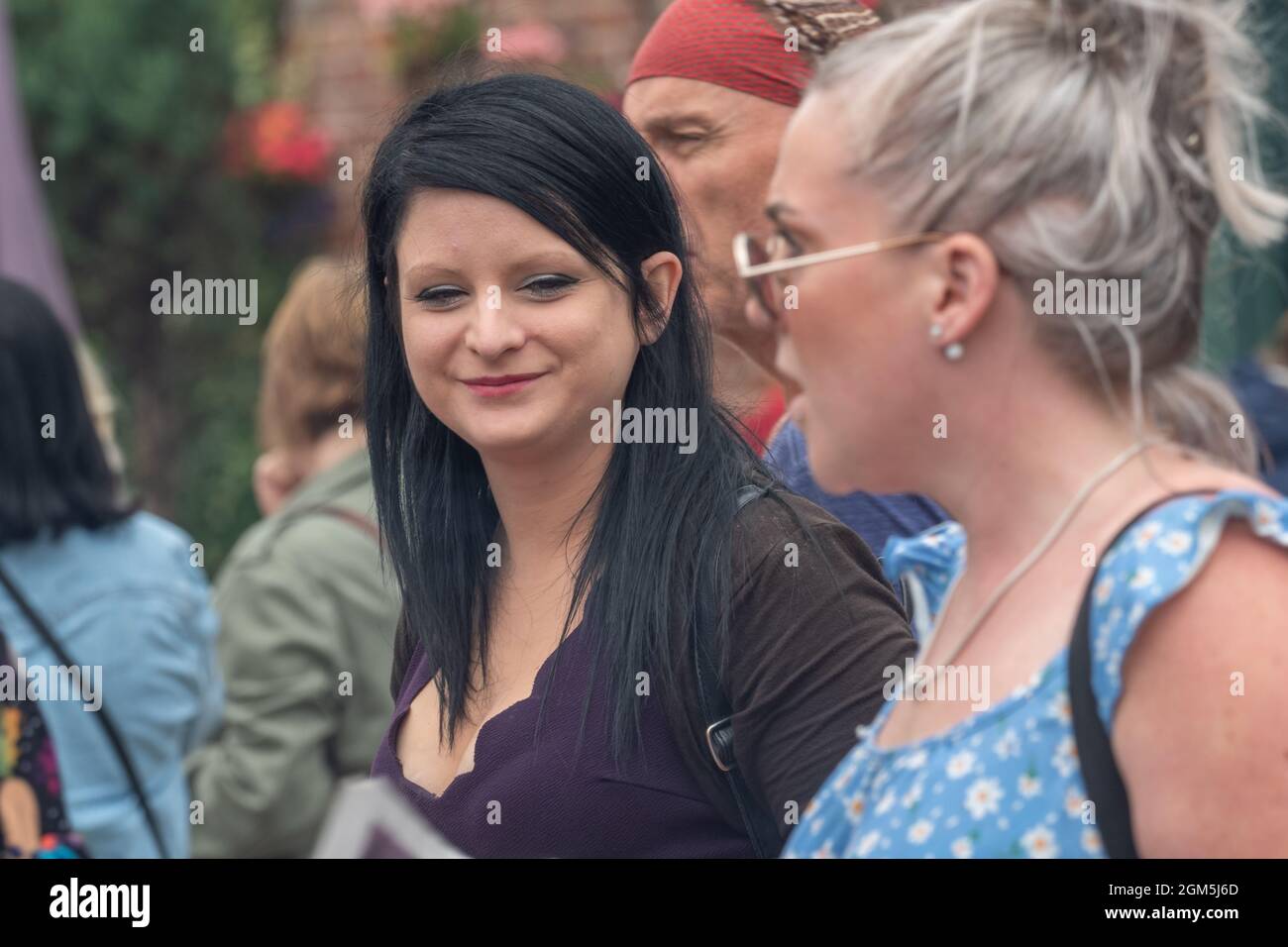 11.09.2021 Wigan, Greater Manchester, Regno Unito. Wigan Diggers' Festival, Wigan, gente del Regno Unito vestita per celebrare la vita e le idee di Wigan nato e allevato GE Foto Stock