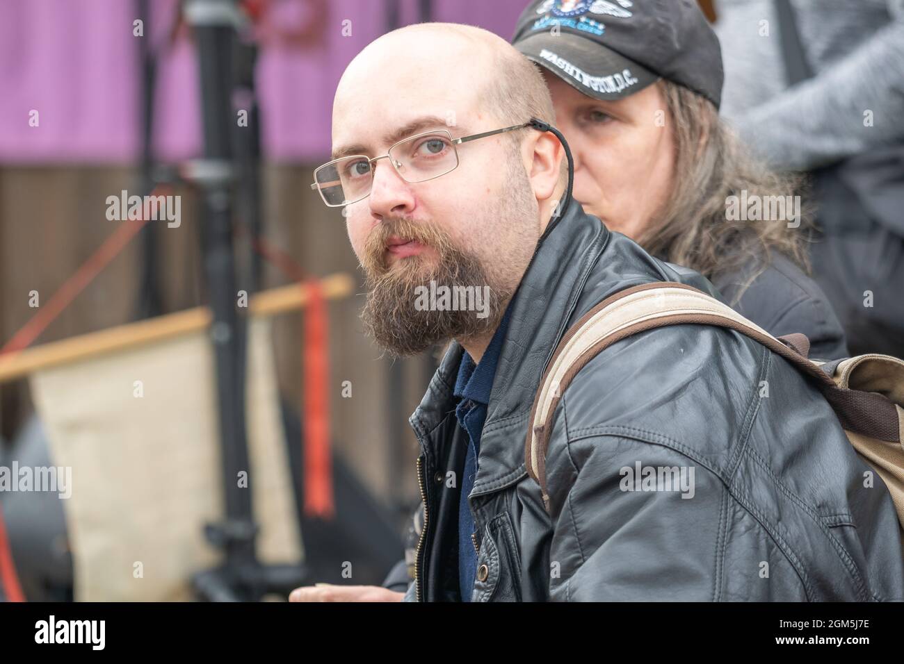 11.09.2021 Wigan, Greater Manchester, Regno Unito. Wigan Diggers' Festival, Wigan, gente del Regno Unito vestita per celebrare la vita e le idee di Wigan nato e allevato GE Foto Stock