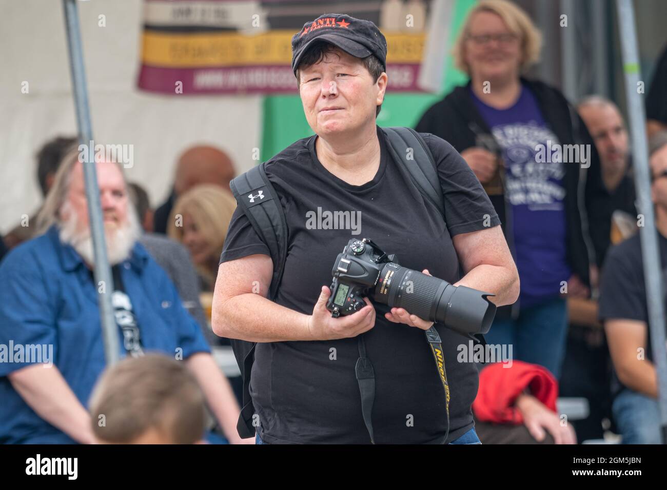 11.09.2021 Wigan, Greater Manchester, Regno Unito. Wigan Diggers' Festival, Wigan, gente del Regno Unito vestita per celebrare la vita e le idee di Wigan nato e allevato GE Foto Stock