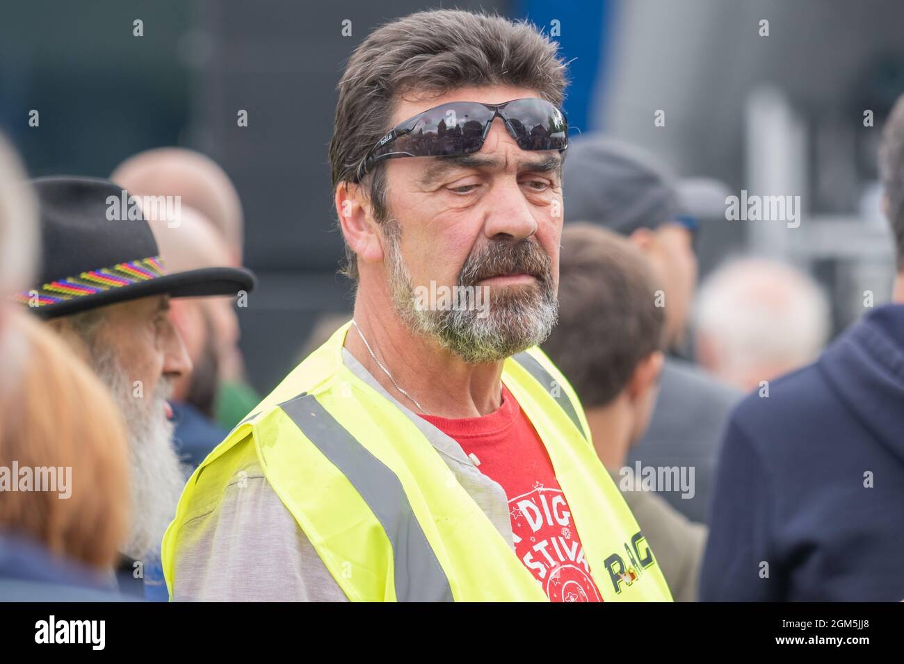 11.09.2021 Wigan, Greater Manchester, Regno Unito. Wigan Diggers' Festival, Wigan, gente del Regno Unito vestita per celebrare la vita e le idee di Wigan nato e allevato GE Foto Stock